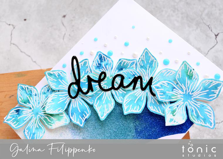 How to Create a Card with a Shiny Ombre Effect and Loads of Glitter – Galina Fillipenko