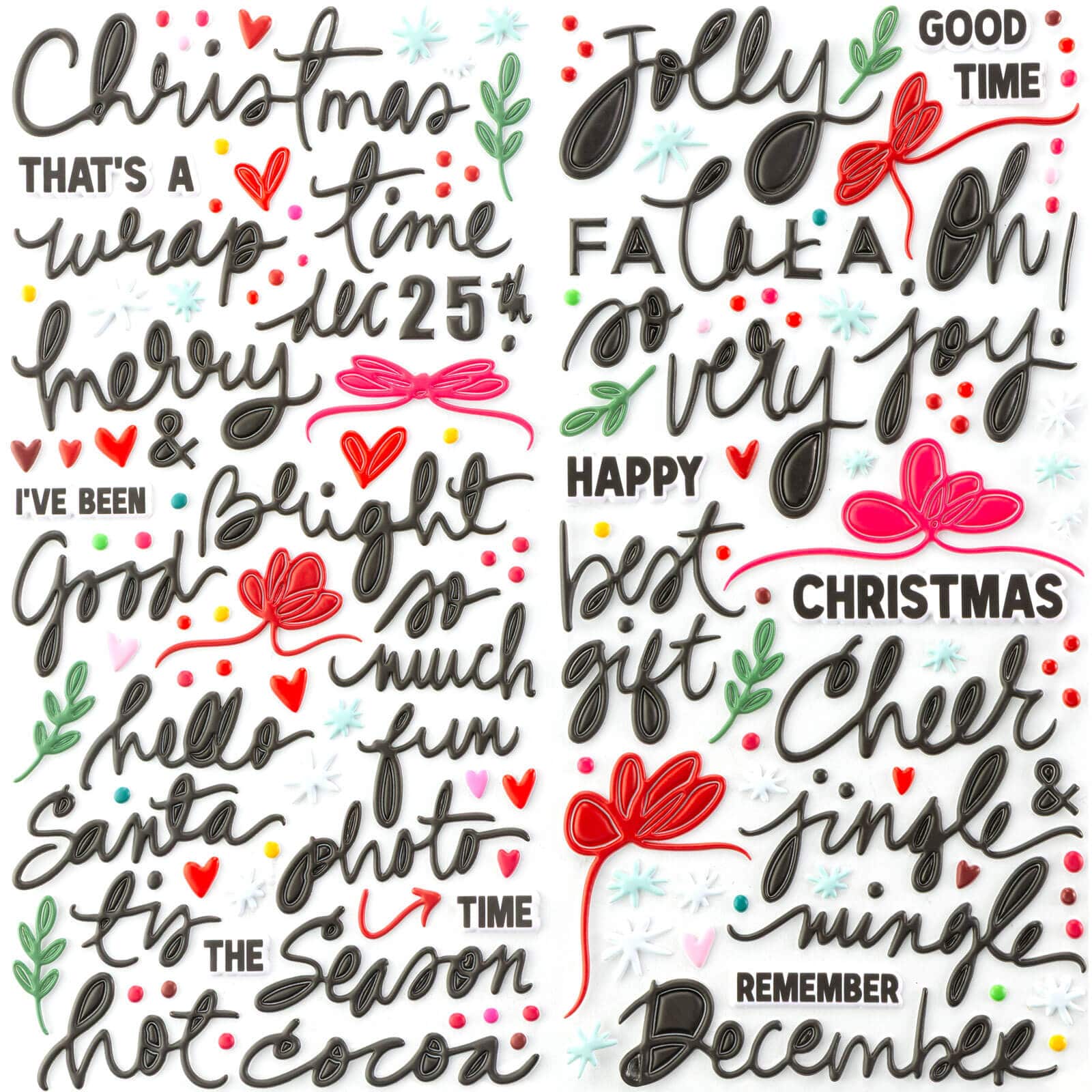 49 & Market Stickers 49 And Market Puffy Stickers Mistletoe And Memories - VBM-32734