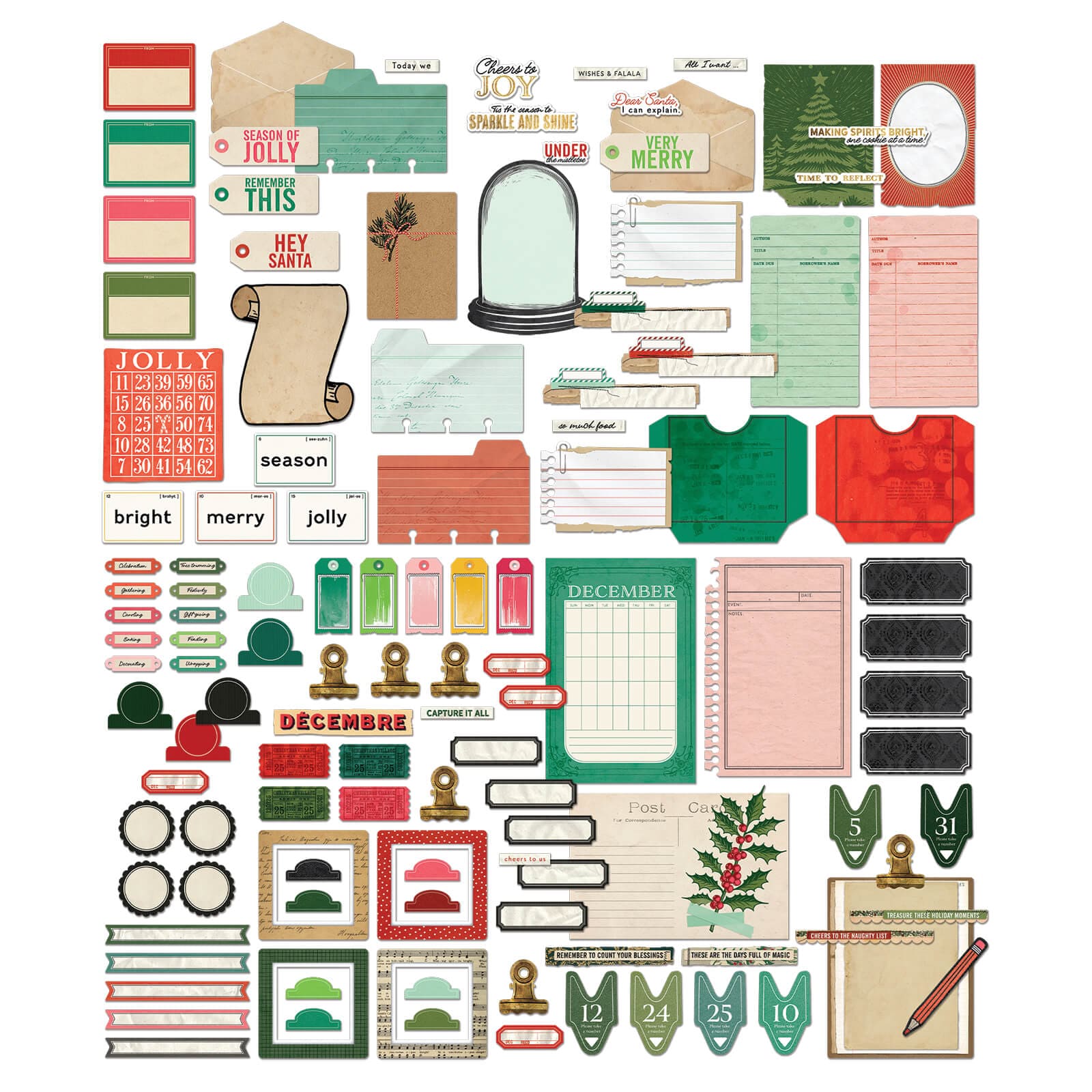 49 & Market Topper Sheets 49 And Marketing Die-Cuts Foiled, Mistletoe And Memories  - VBM-32710