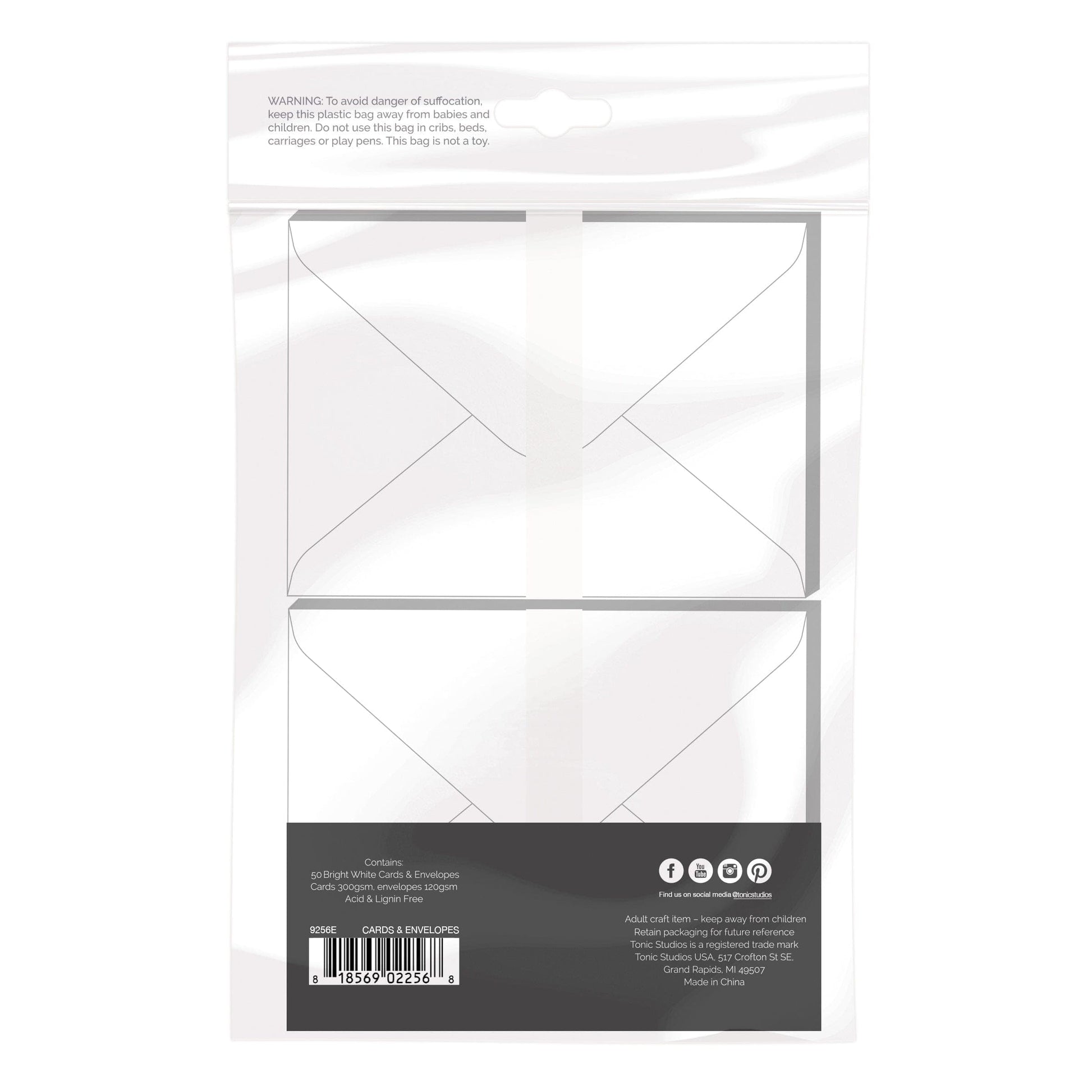 Craft Perfect Card Blanks & Envelopes Craft Perfect - 50 Pack Bright White Card Blanks & Envelopes US A2 - 9256E