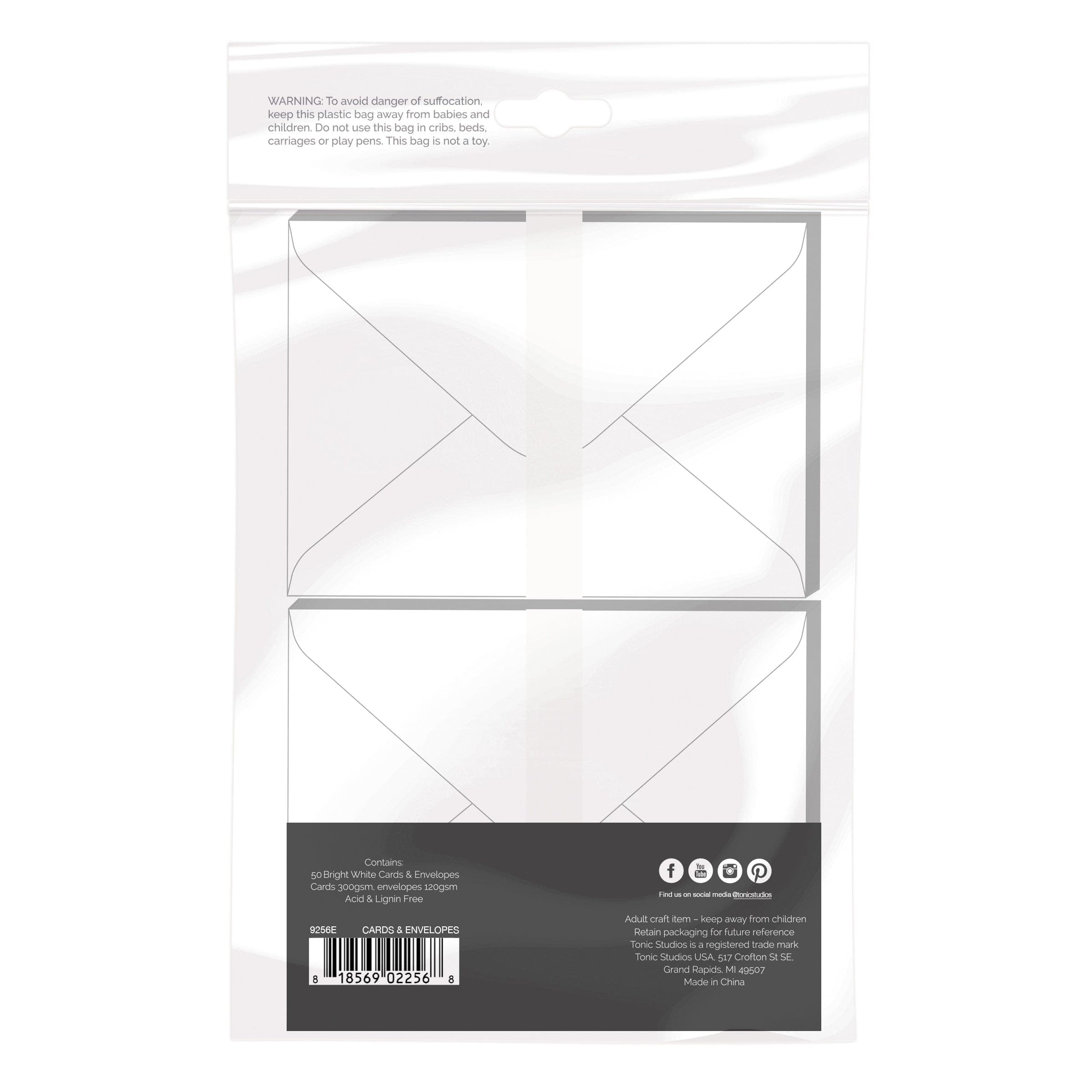 Craft Perfect Card Blanks & Envelopes Craft Perfect - 50 Pack Bright White Card Blanks & Envelopes US A2 - 9256E