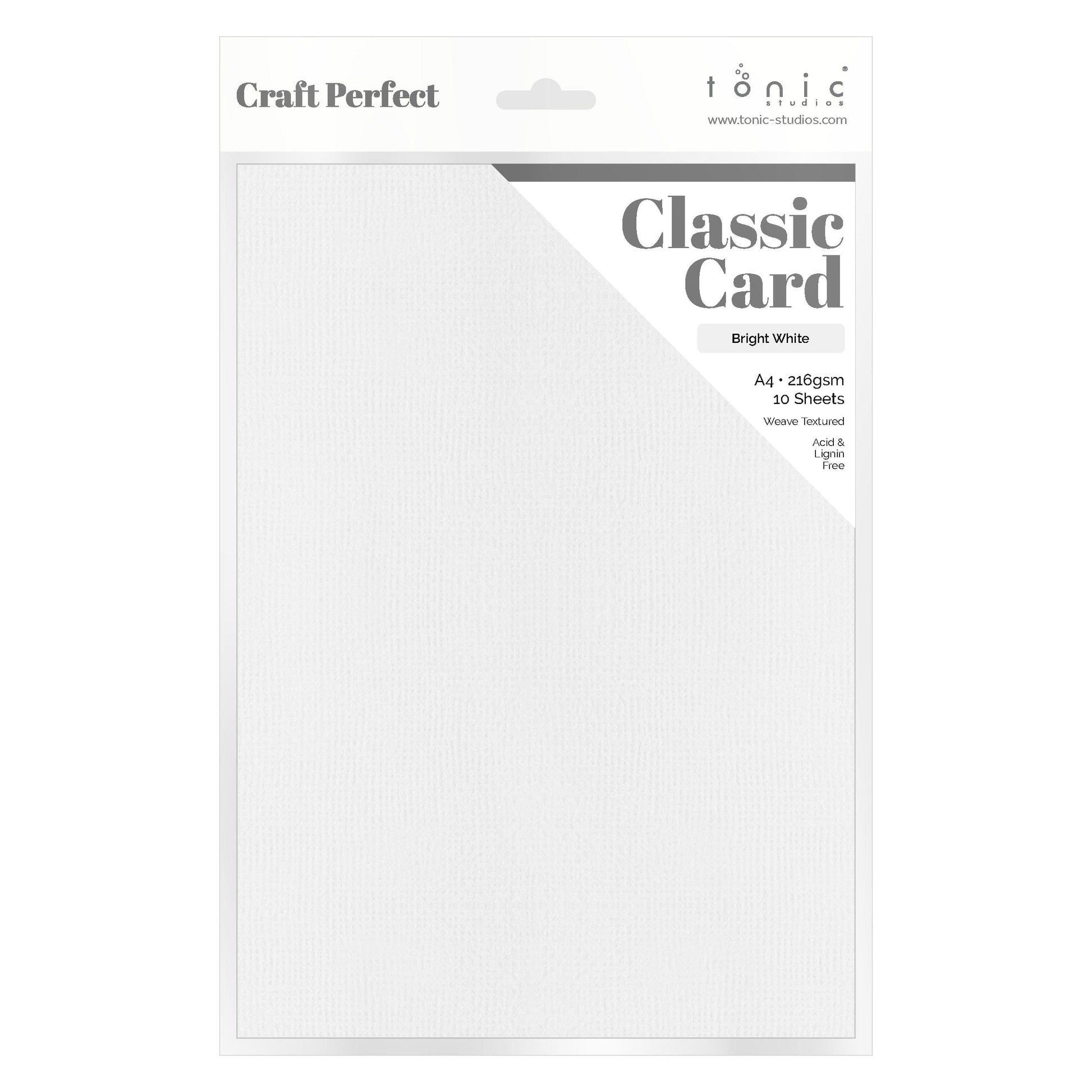 Craft Perfect Classic Card Classic Card  - Bright White - Weave Textured - A4 - 9016e10
