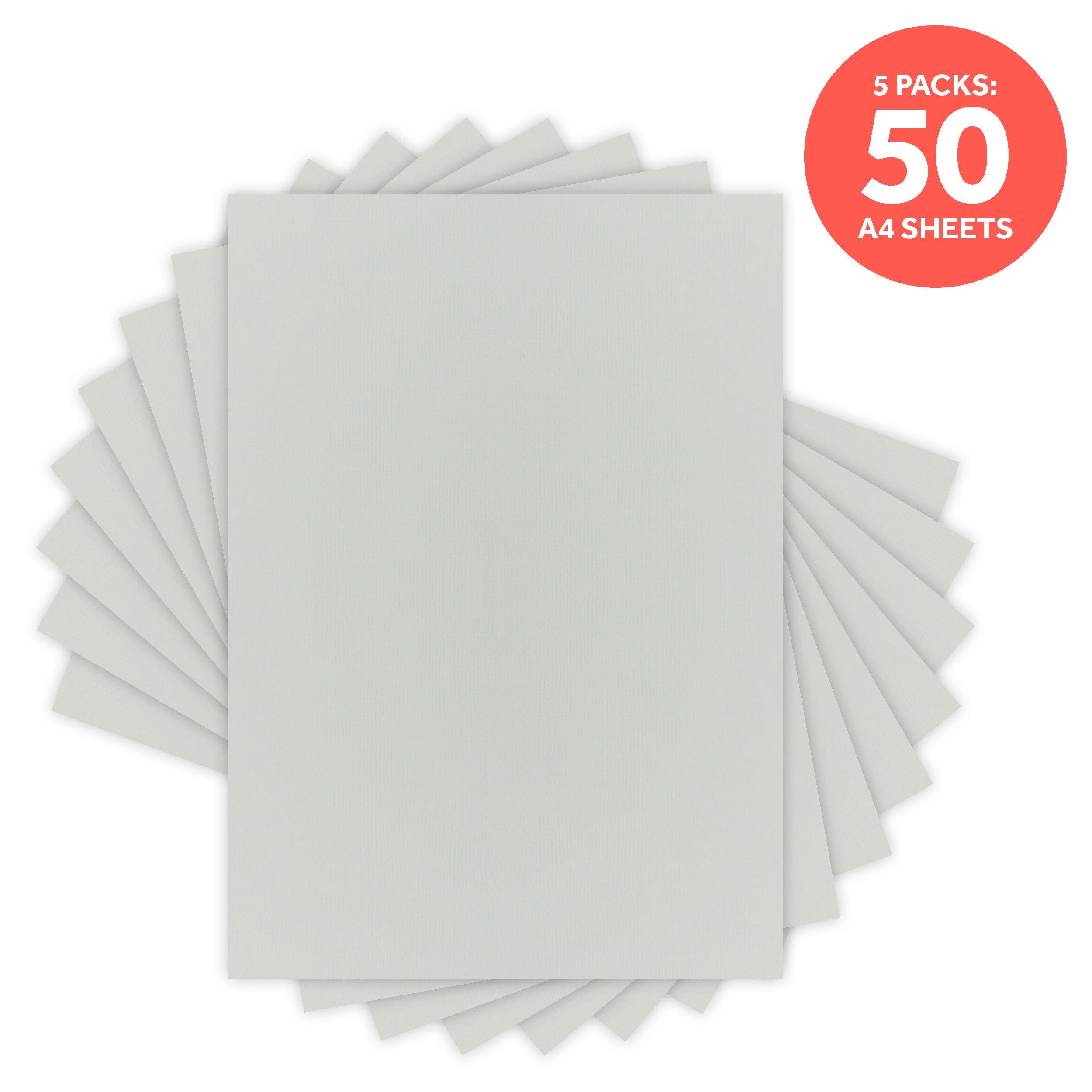 Craft Perfect Classic Card Multipack of 5 - Classic Card -Misty Grey- A4 - 9017e5