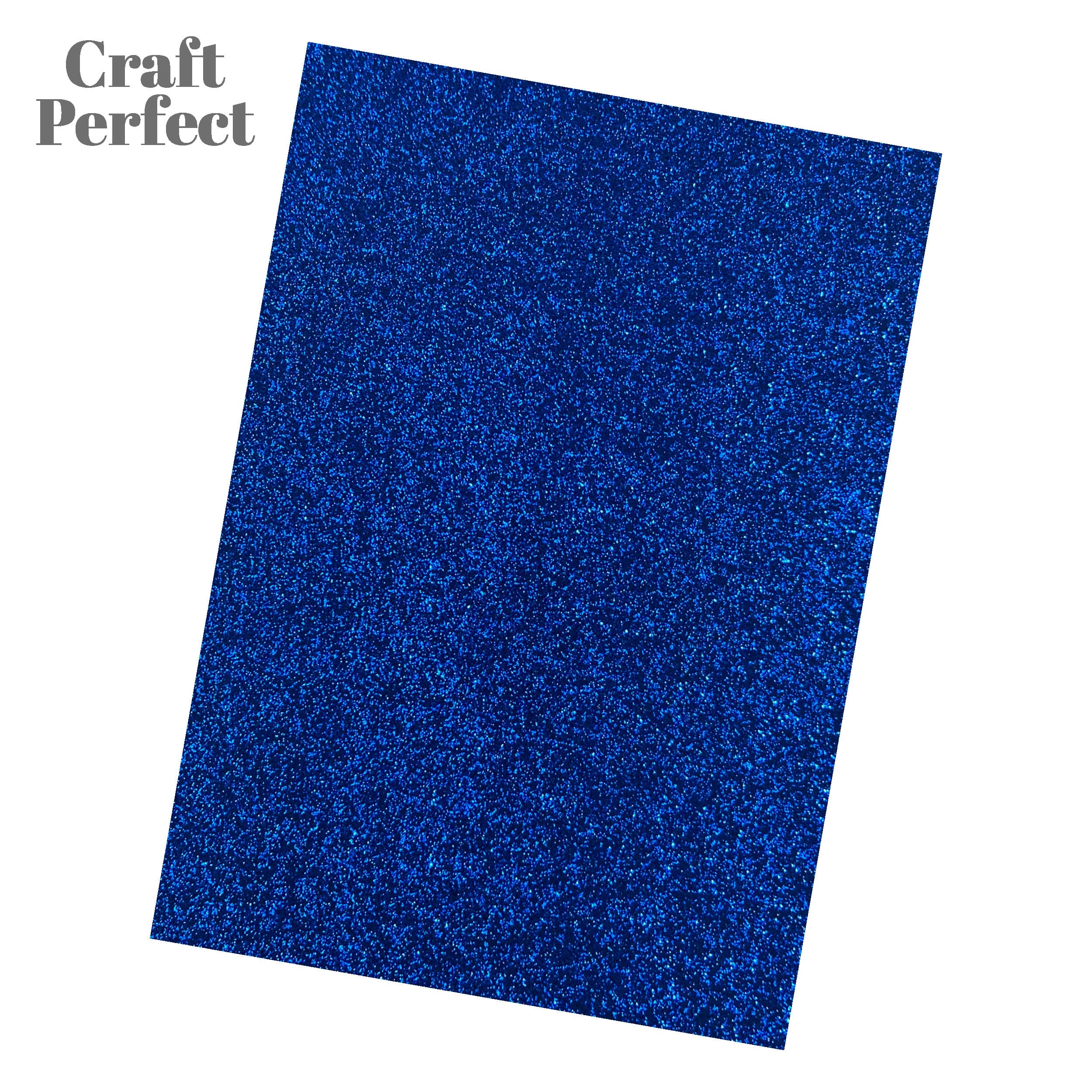 Craft Perfect Glitter Card Craft Perfect - Glitter Card - Midnight Topaz - A4 (5/PK) - 9947e
