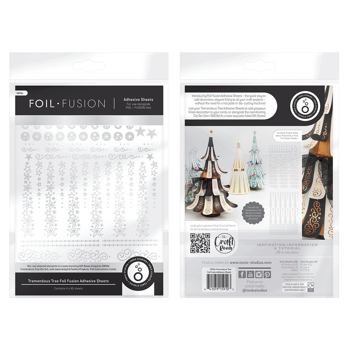 Foil Fusion Adhesives Foil Fusion - Tremendous Tree Adhesive Sheets - 5910e