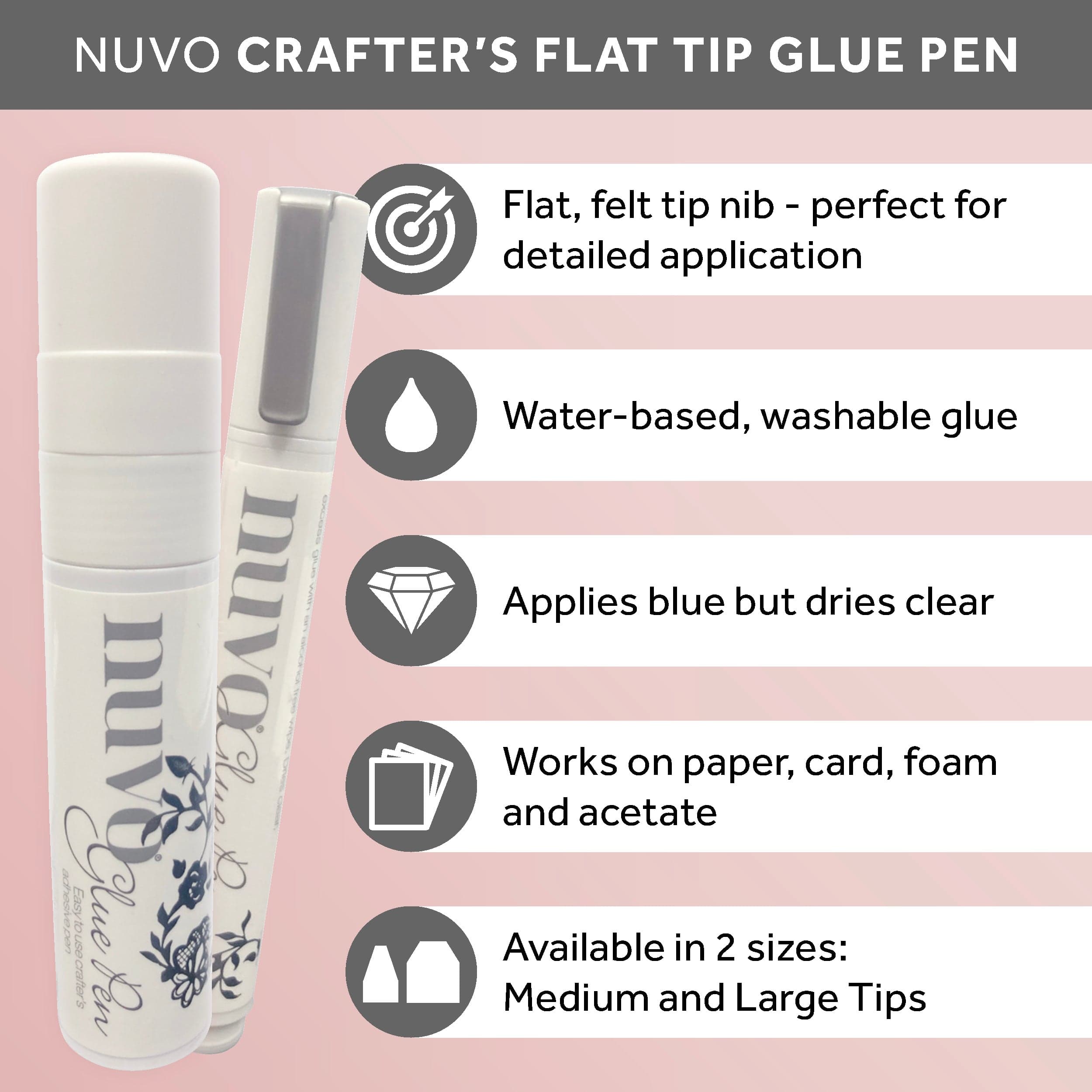 Nuvo Adhesives Nuvo - Adhesives - Flat Tip Glue Pen Medium - 203n