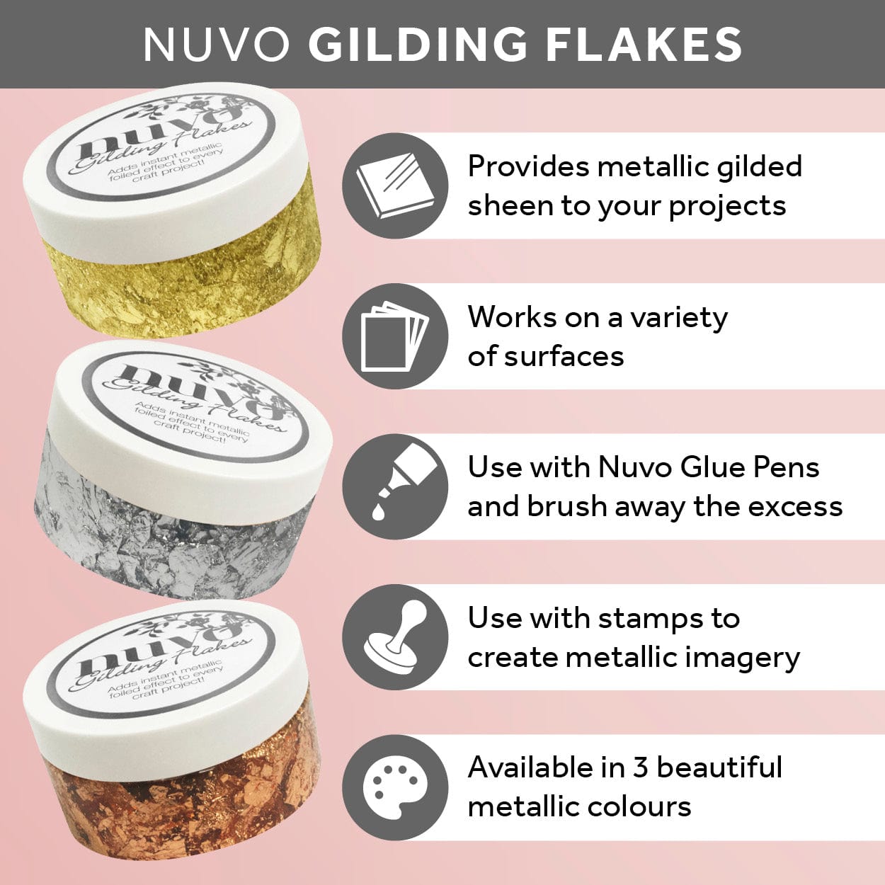 Nuvo Pens and Pencils “Haunted Glow” Halloween Craft Bundle – 12 Warm-Tone Dual-Tip Alcohol Markers + 3 Metallic Gilding Flake Jars + Storage Box (16 Items Total) – Blending, Colouring & Foil Art Set