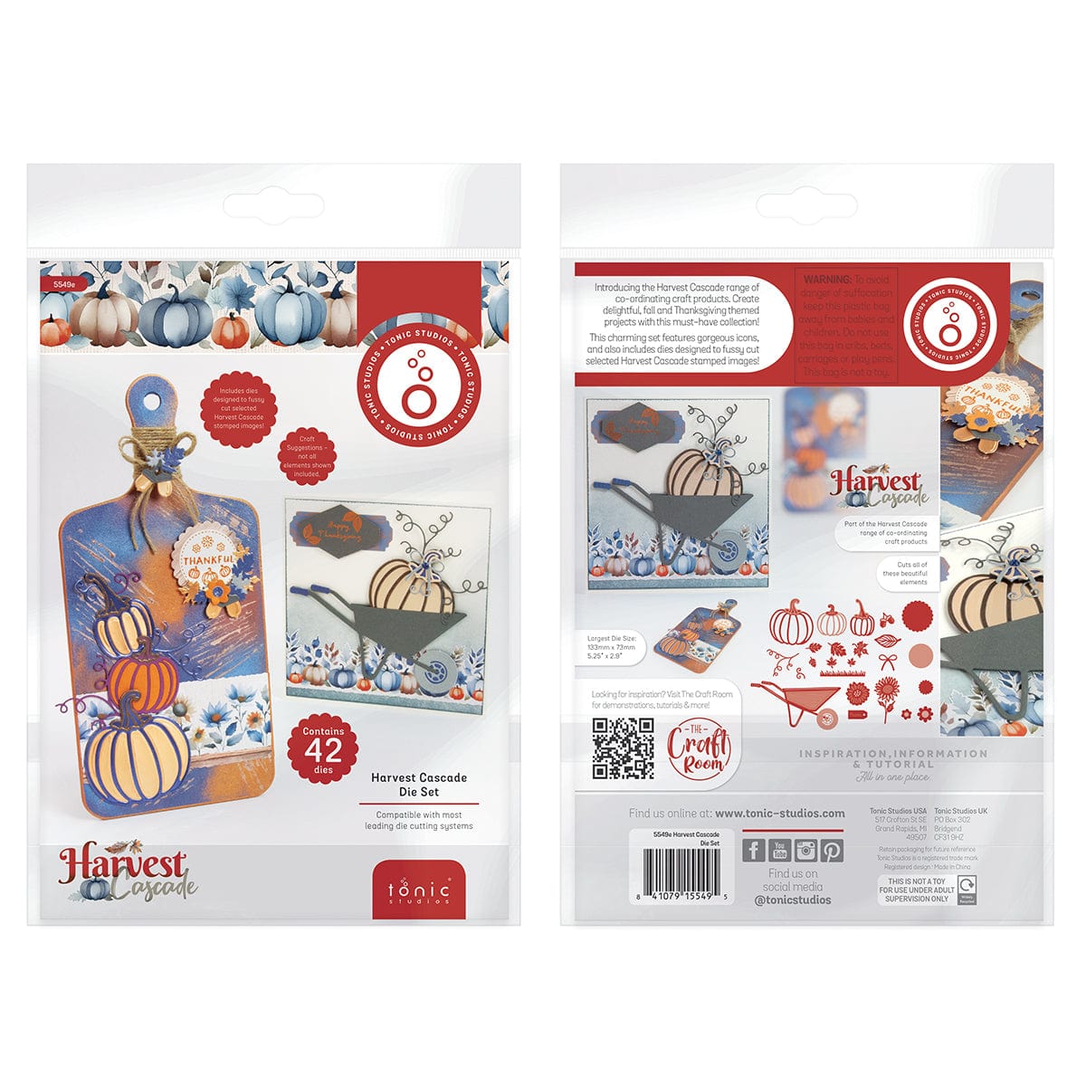 Tonic Studios Bundle Harvest Cascade - Die & Stamp Collection - DB148