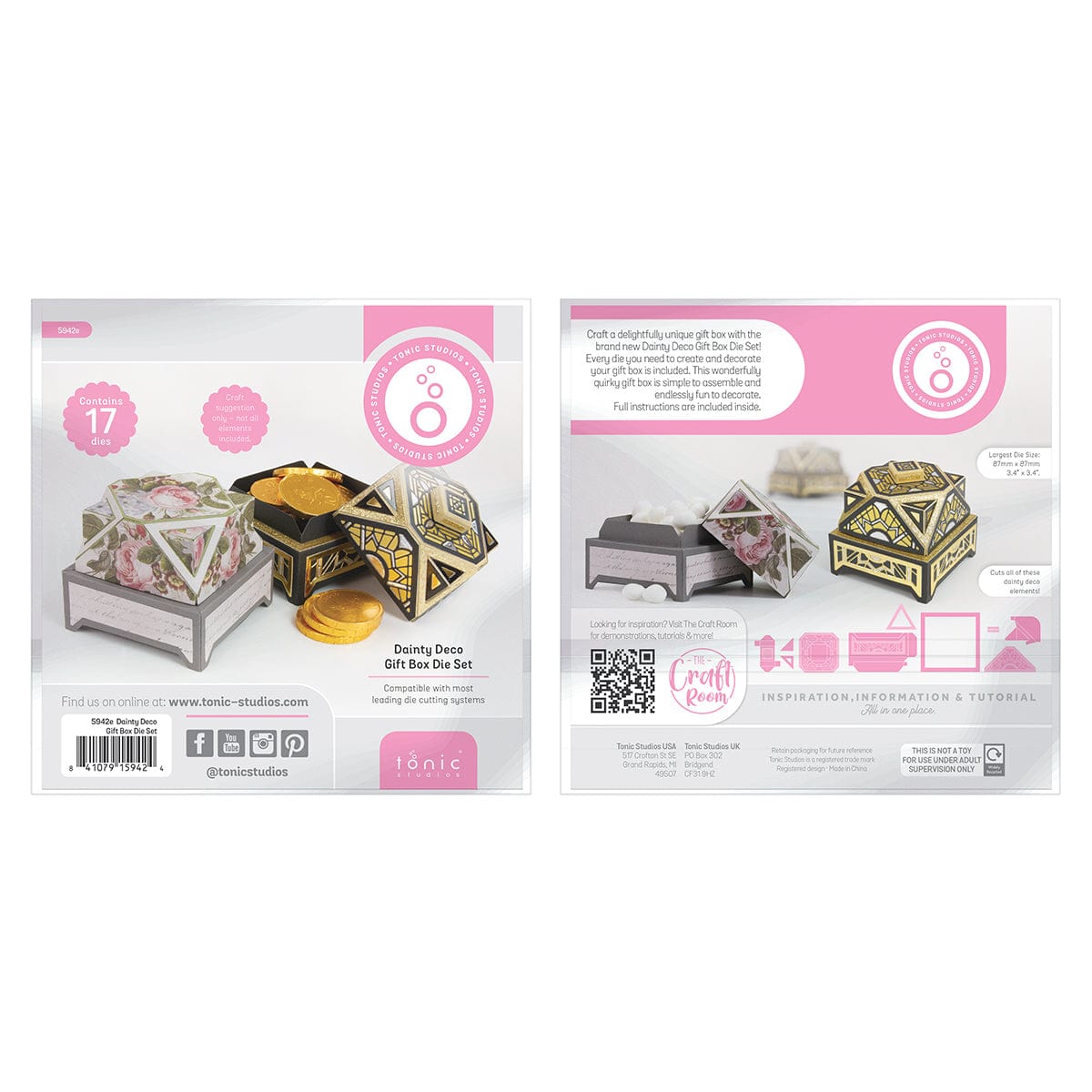 Tonic Studios Die Cutting Dainty Deco Gift Box - Create & Make Die Set - CREATE20