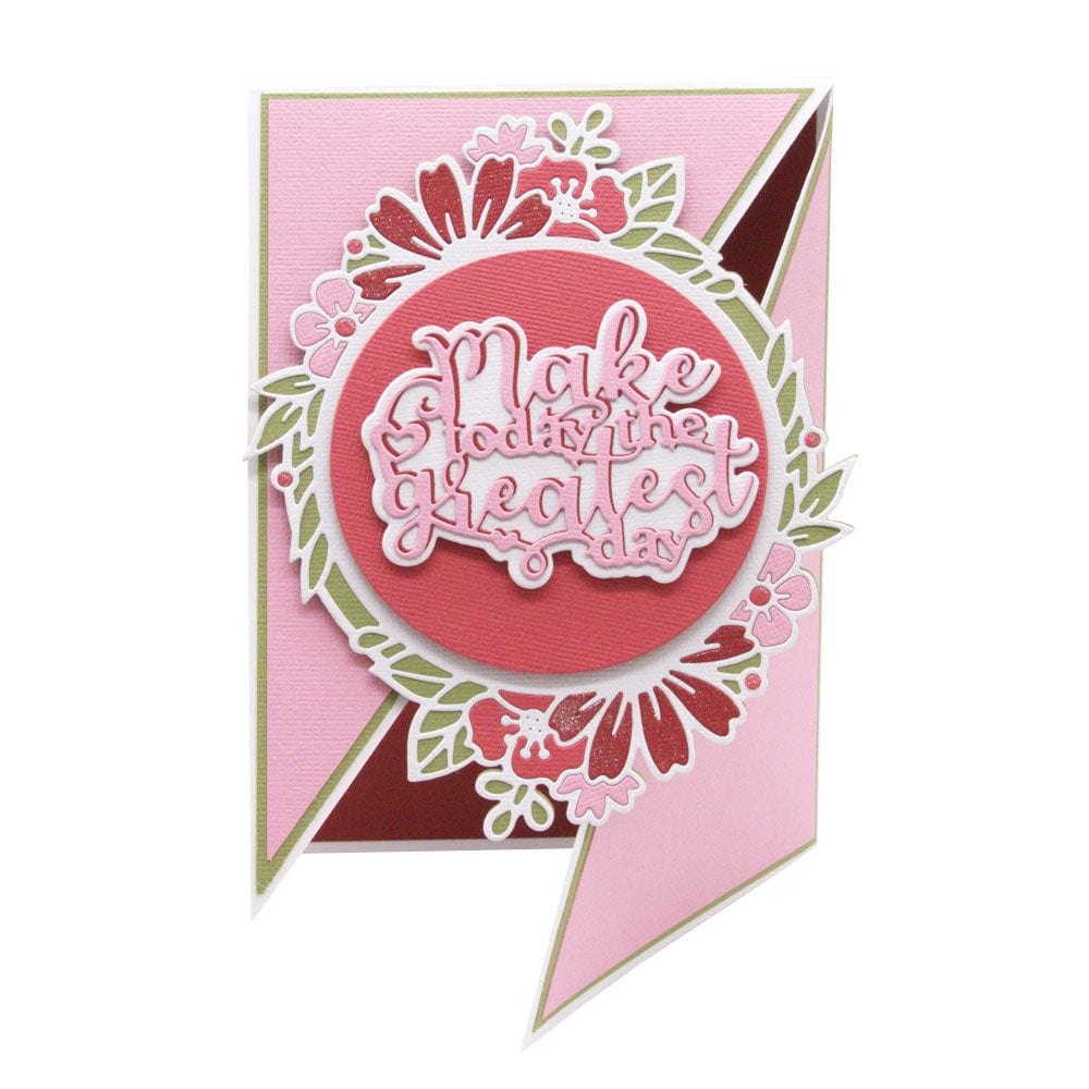 Tonic Studios Die Cutting Foliage Frames & Inspiring Sentiments - Circle Die Set - 5100E