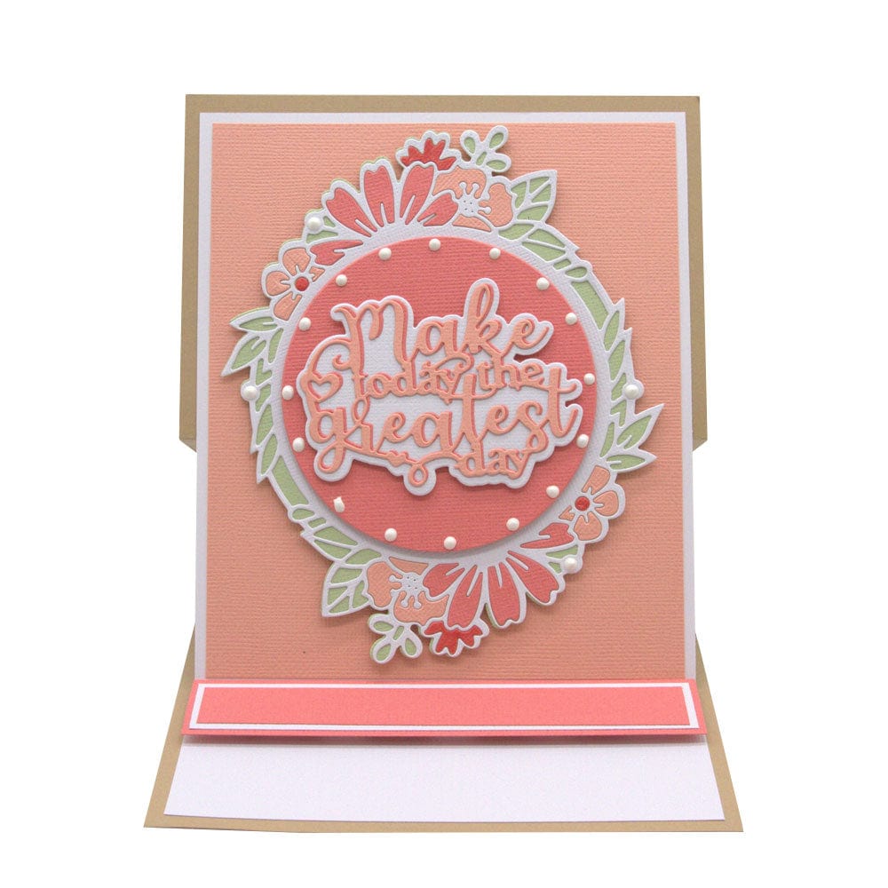 Tonic Studios Die Cutting Foliage Frames & Inspiring Sentiments - Circle Die Set - 5100E