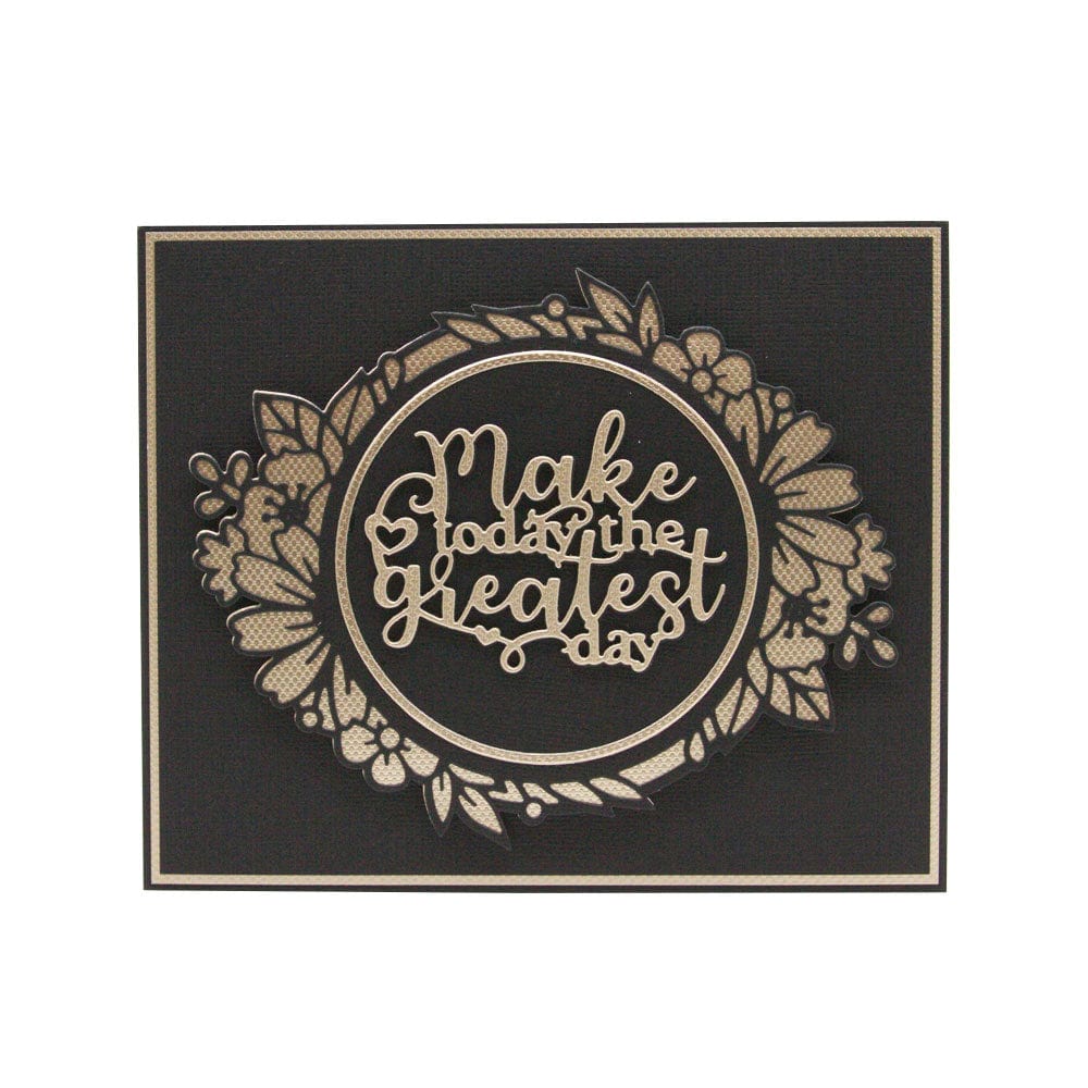 Tonic Studios Die Cutting Foliage Frames & Inspiring Sentiments - Circle Die Set - 5100E