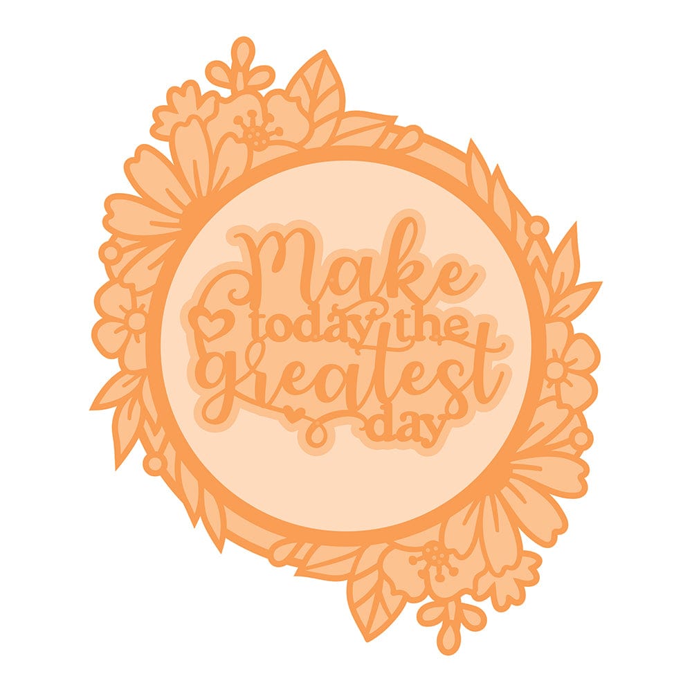 Tonic Studios Die Cutting Foliage Frames & Inspiring Sentiments - Circle Die Set - 5100E