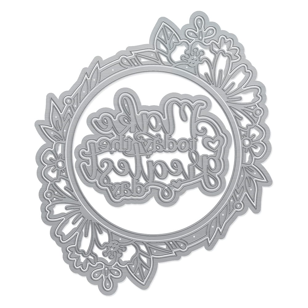 Tonic Studios Die Cutting Foliage Frames & Inspiring Sentiments - Circle Die Set - 5100E
