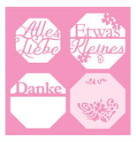 Load image into Gallery viewer, Tonic Studios Die Cutting German Sentiments for Silhouette Bow Box Die Set - 4769e