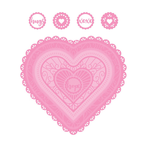Tonic Studios Die Cutting Heart Layering Lace Die Set - 5487e