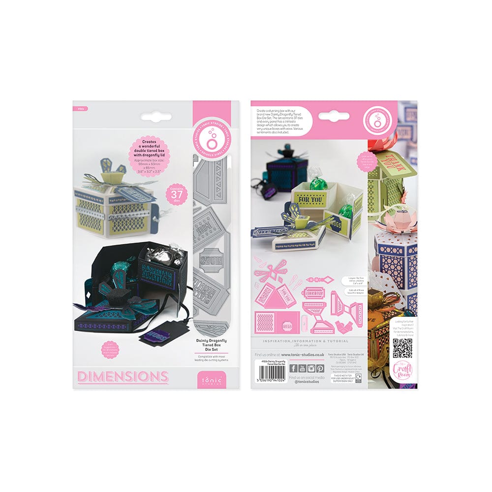 Tonic Studios Die Cutting Tonic Studios - Dainty Dragonfly Tiered Box Die Set - 4102E