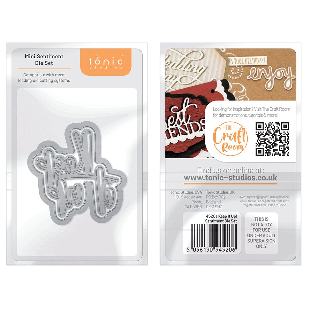 Tonic Studios Die Cutting Tonic Studios - Keep It Up! Sentiment Die Set - 4520E