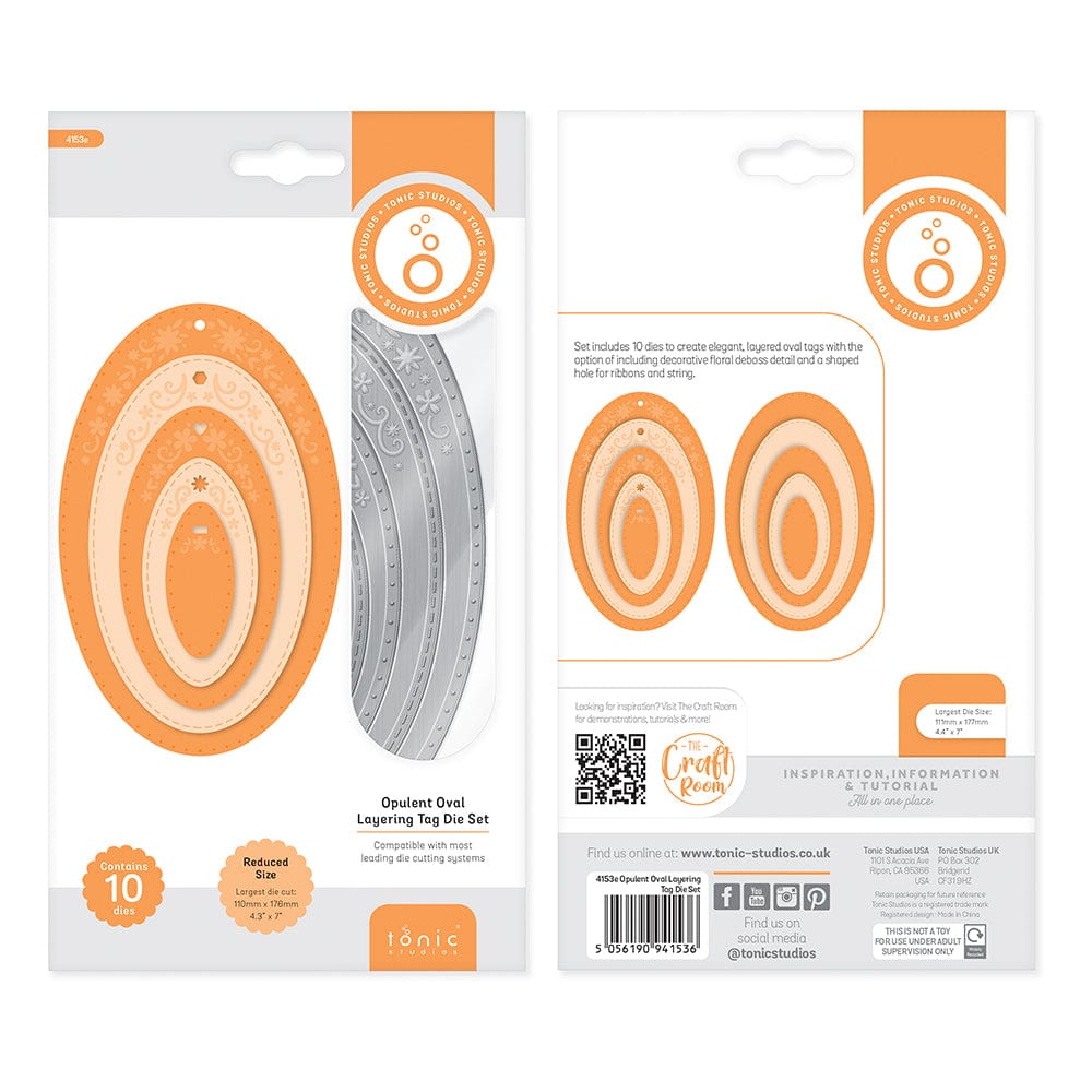 Tonic Studios Die Cutting Tonic Studios - Opulent Oval Layering Tag Die Set - 4153E