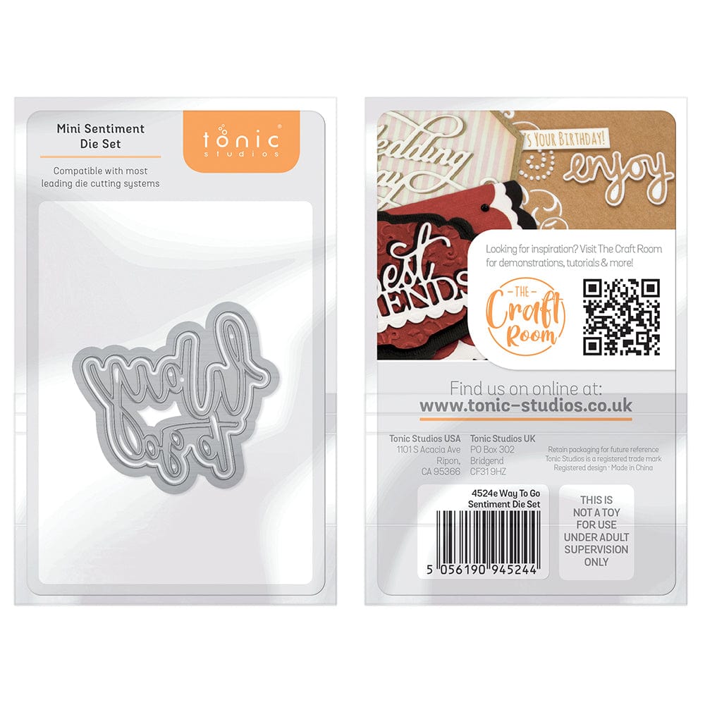 Tonic Studios Die Cutting Tonic Studios - Way To Go Sentiment Die Set - 4524E