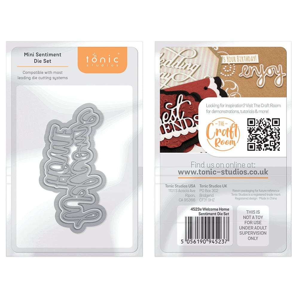 Tonic Studios Die Cutting Tonic Studios - Welcome Home Sentiment Die Set - 4523E