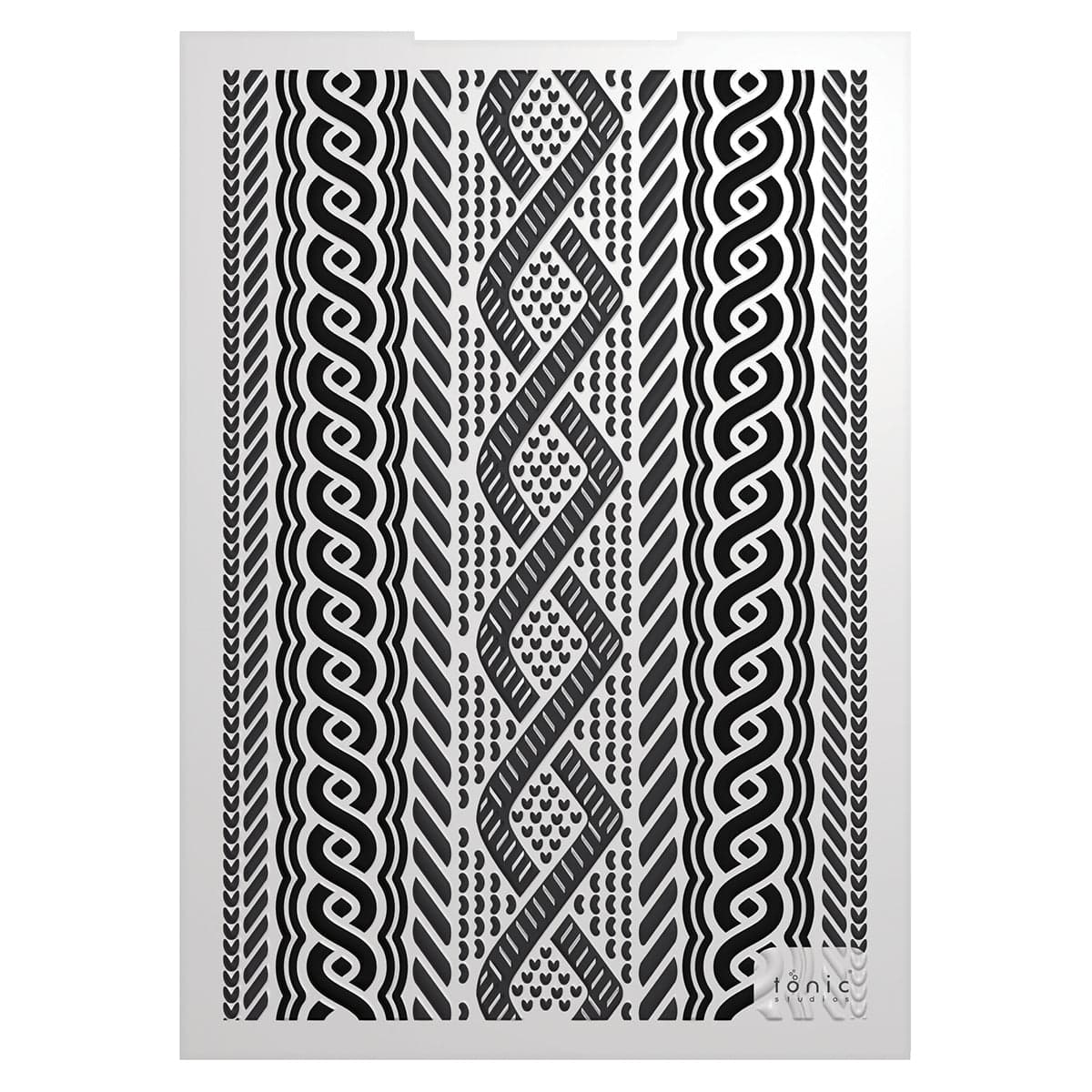 Tonic Studios Embossing Folder Jolly Jingles Cable Knit 3D Embossing Folder - 5918e