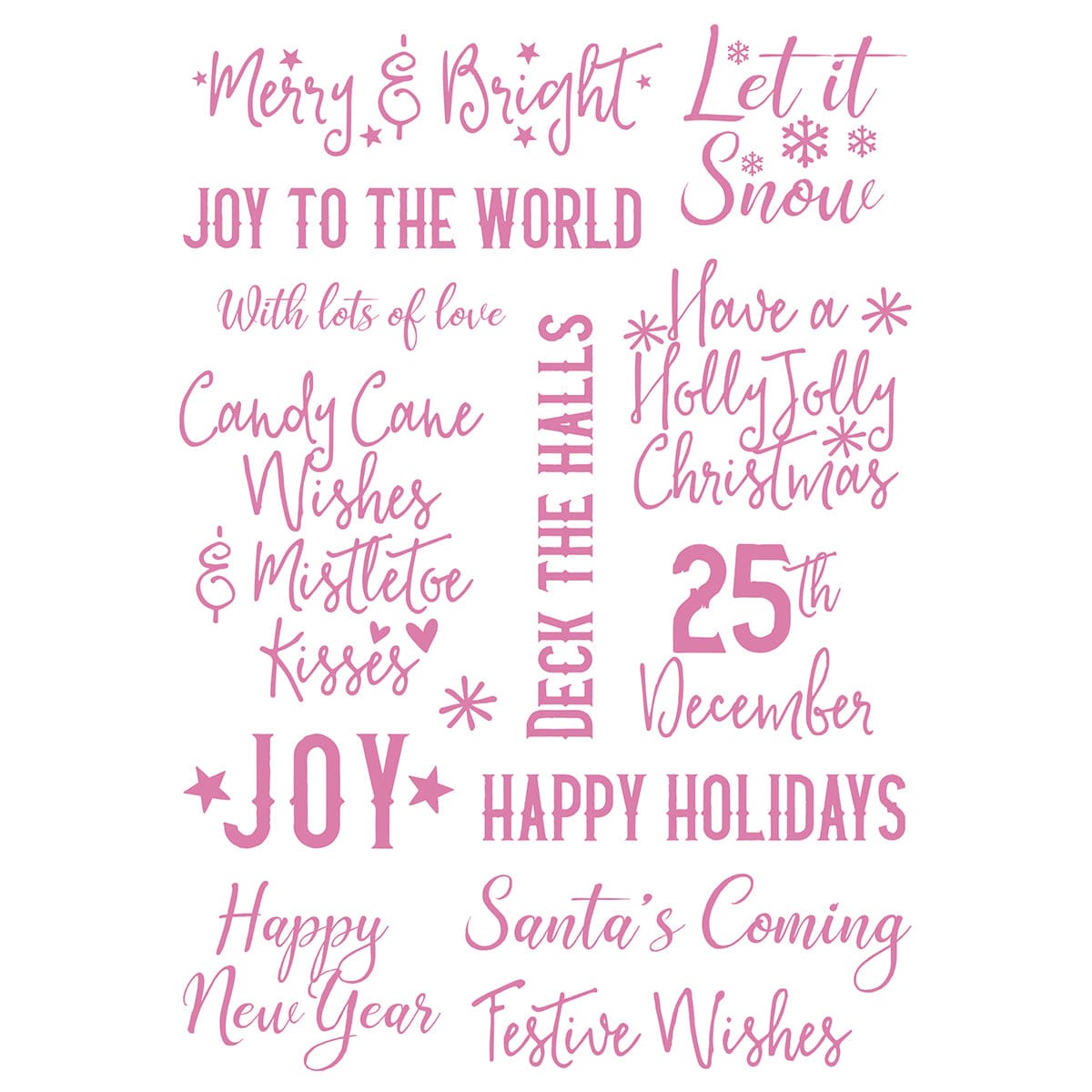 Tonic Studios Stamps A Candy Cane Christmas Sentiments Stamp Set - 5540e