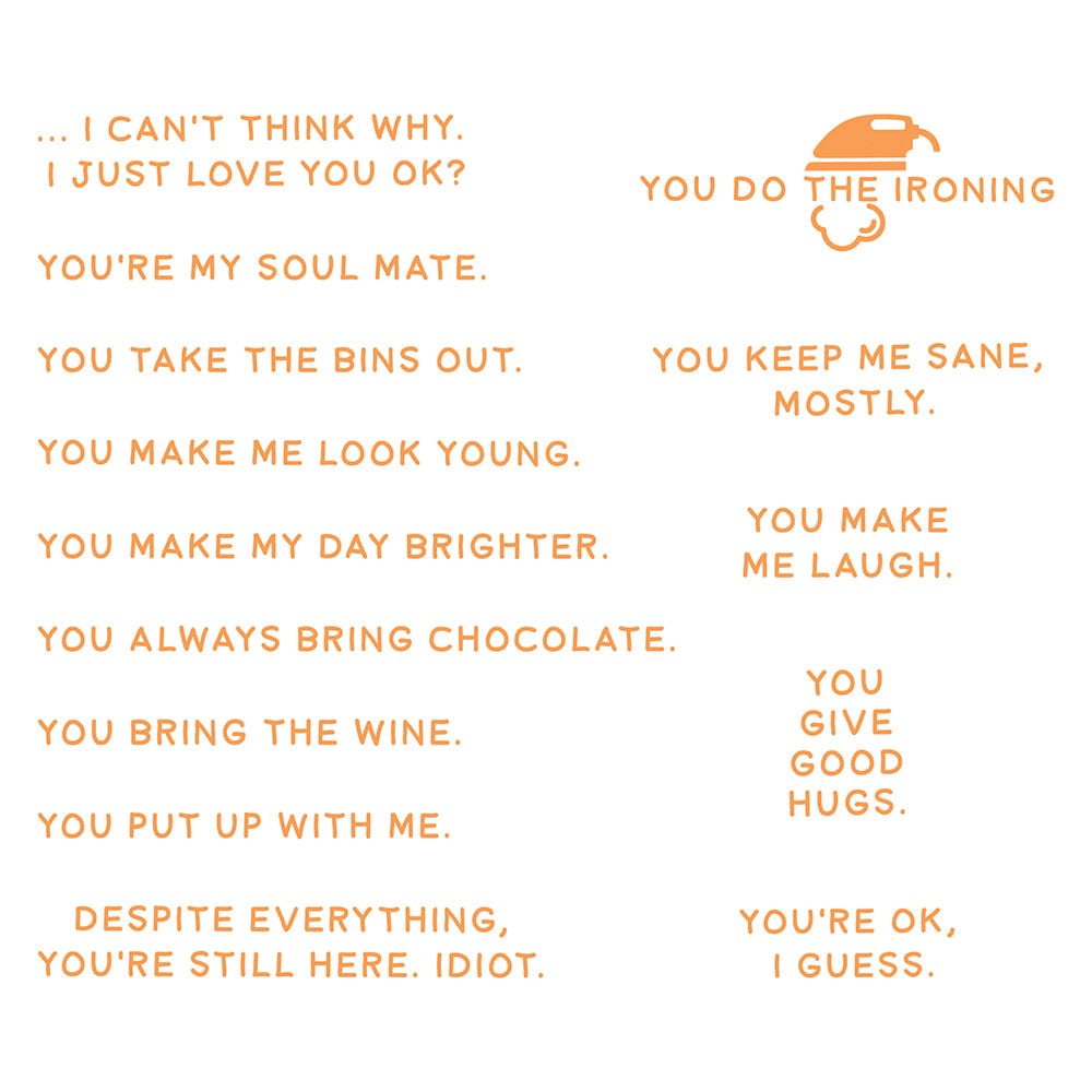Tonic Studios Stamps Tonic Studios - I Love You Because Stamp Set - 4133E