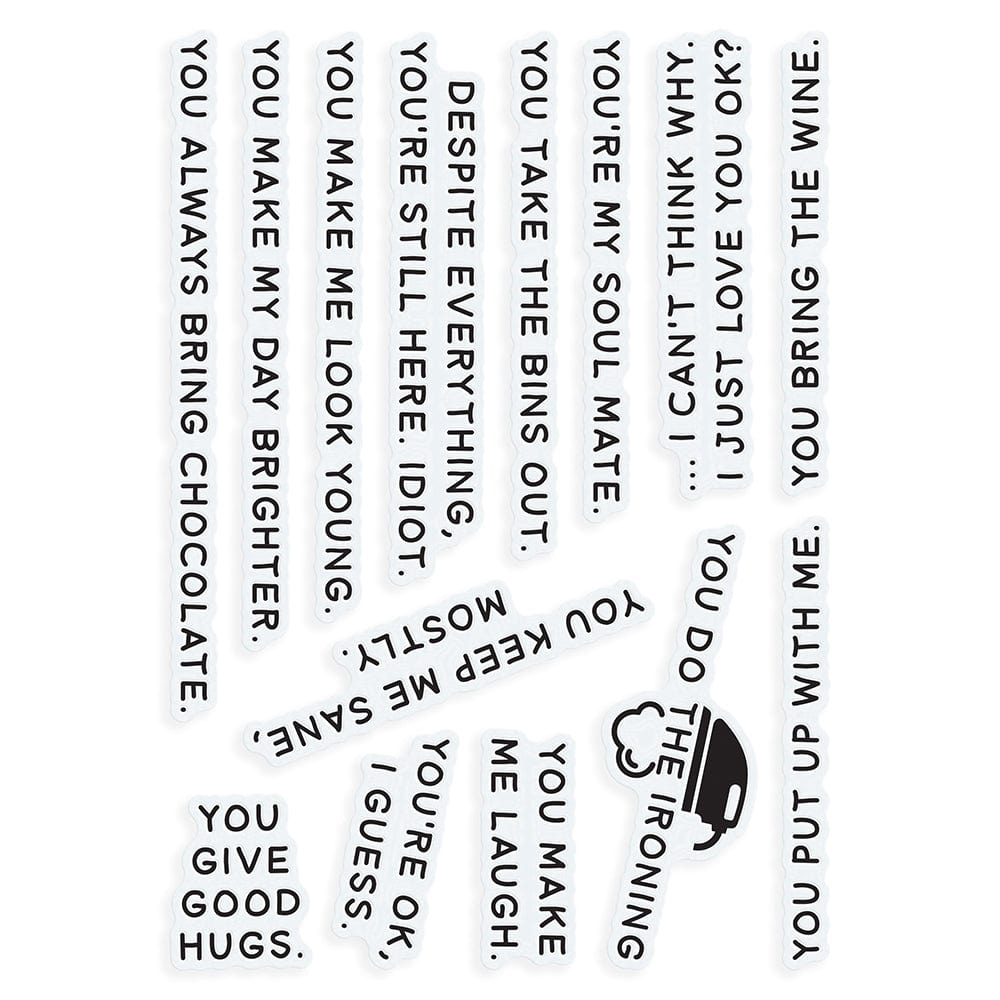 Tonic Studios Stamps Tonic Studios - I Love You Because Stamp Set - 4133E