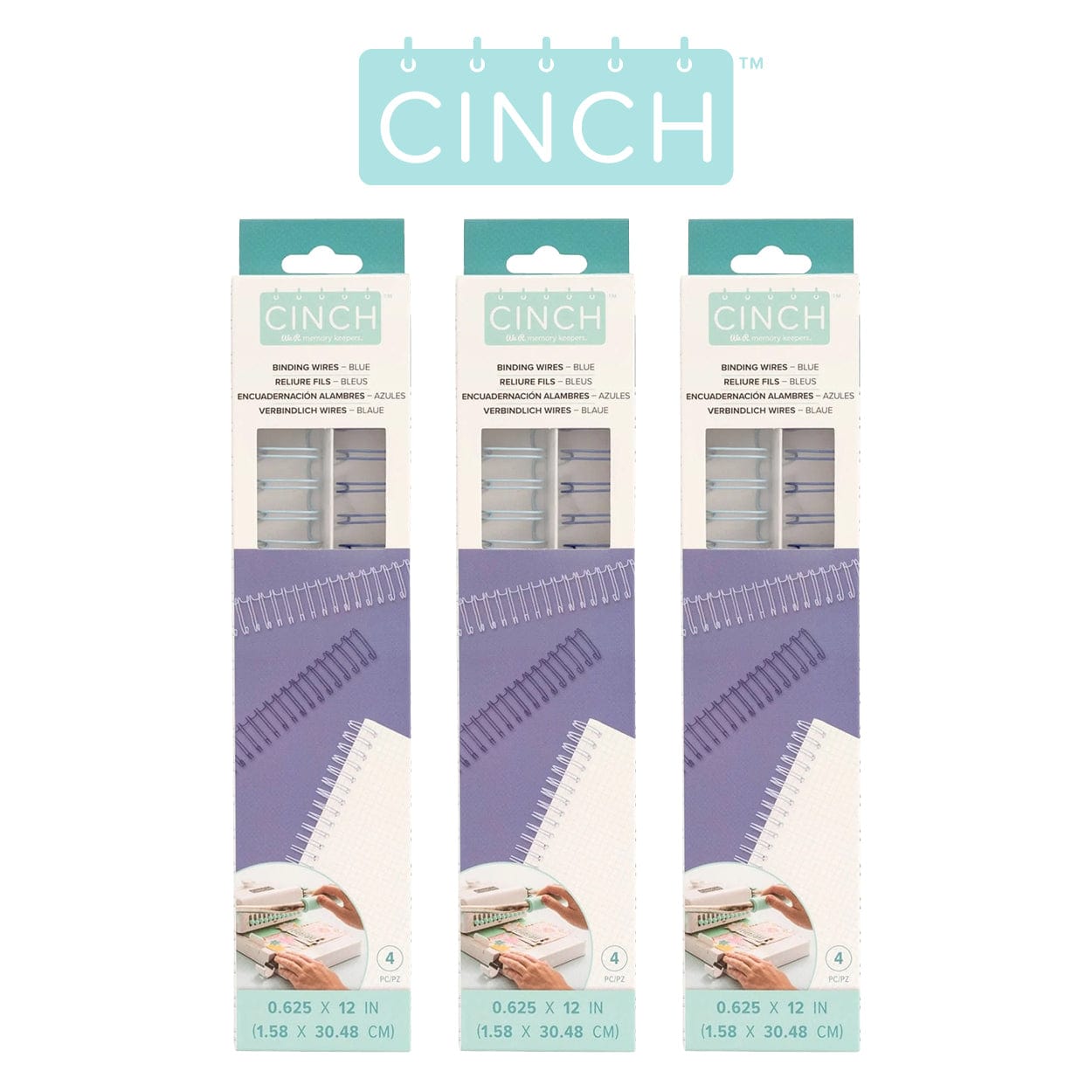 We R Makers We R Memory Keepers Cinch Binding Wires .625" x 10.5" – Navy 3-Pack