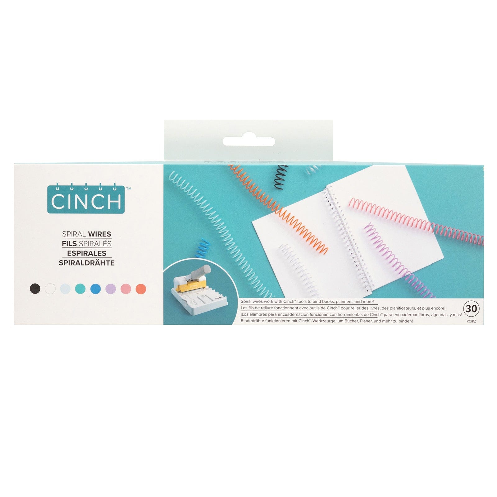 We R Memory Keepers Cinch Spiral Binding Wires – 30 Pack – Tonic