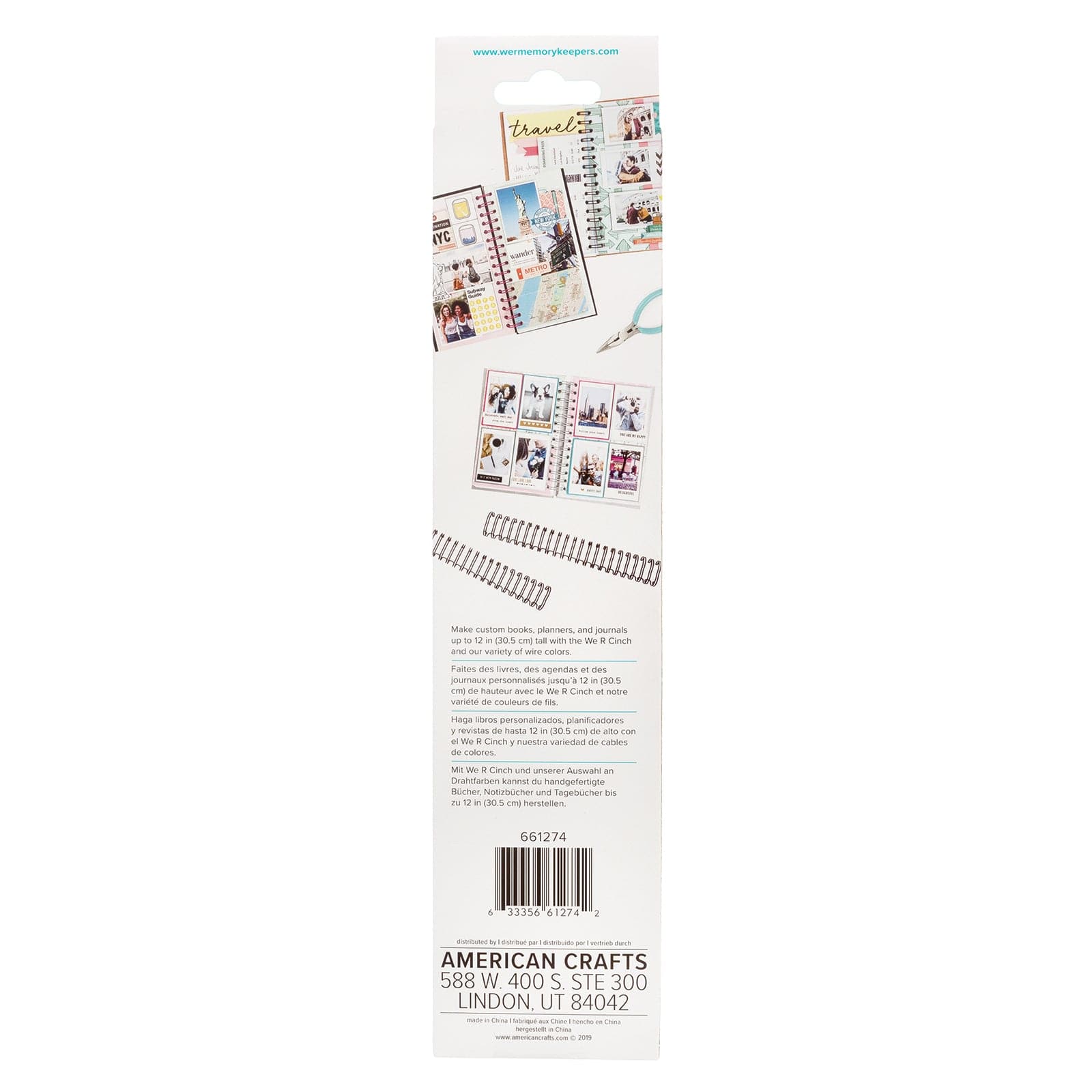 We R We R Memory Keepers Cinch .625" x 10.5" Binding Wires – 4 Pack Black