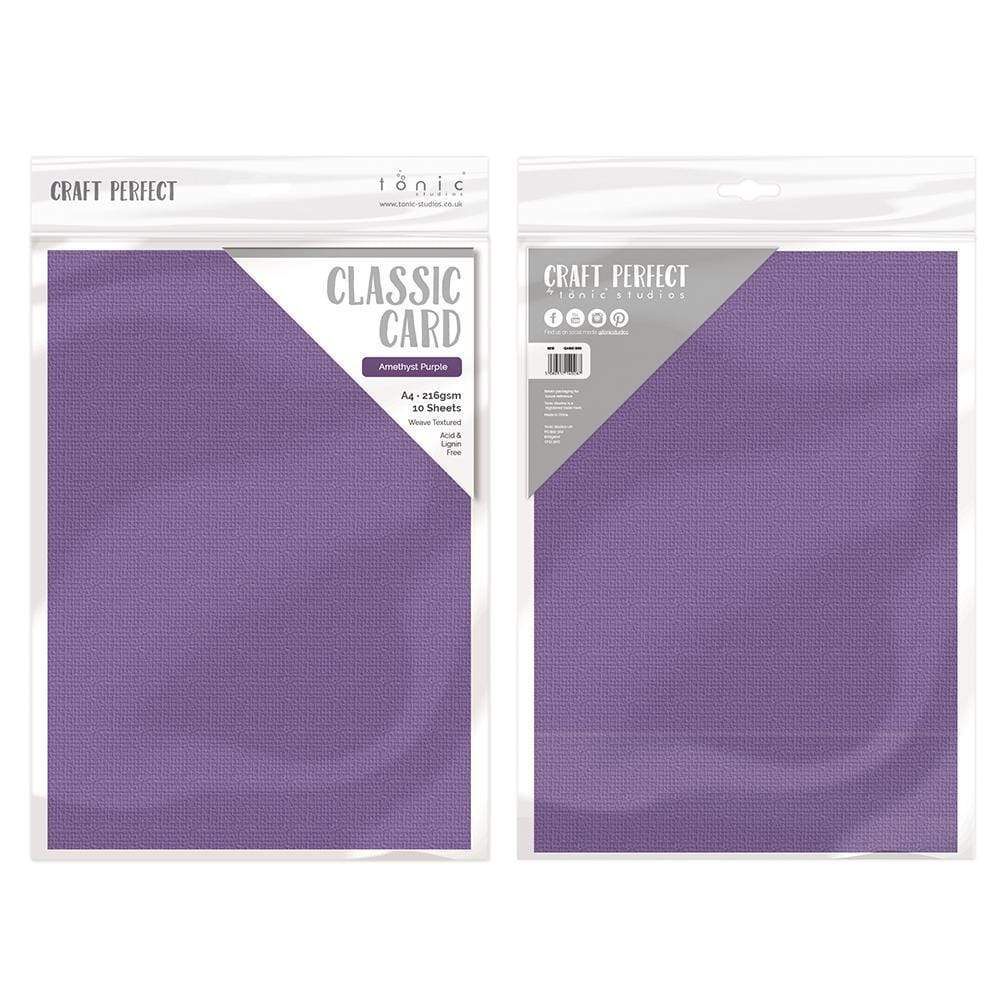 Craft Perfect Classic Card Craft Perfect - Classic Card  - Amethyst Purple - Weave Textured - A4(10/PK) - 9055e