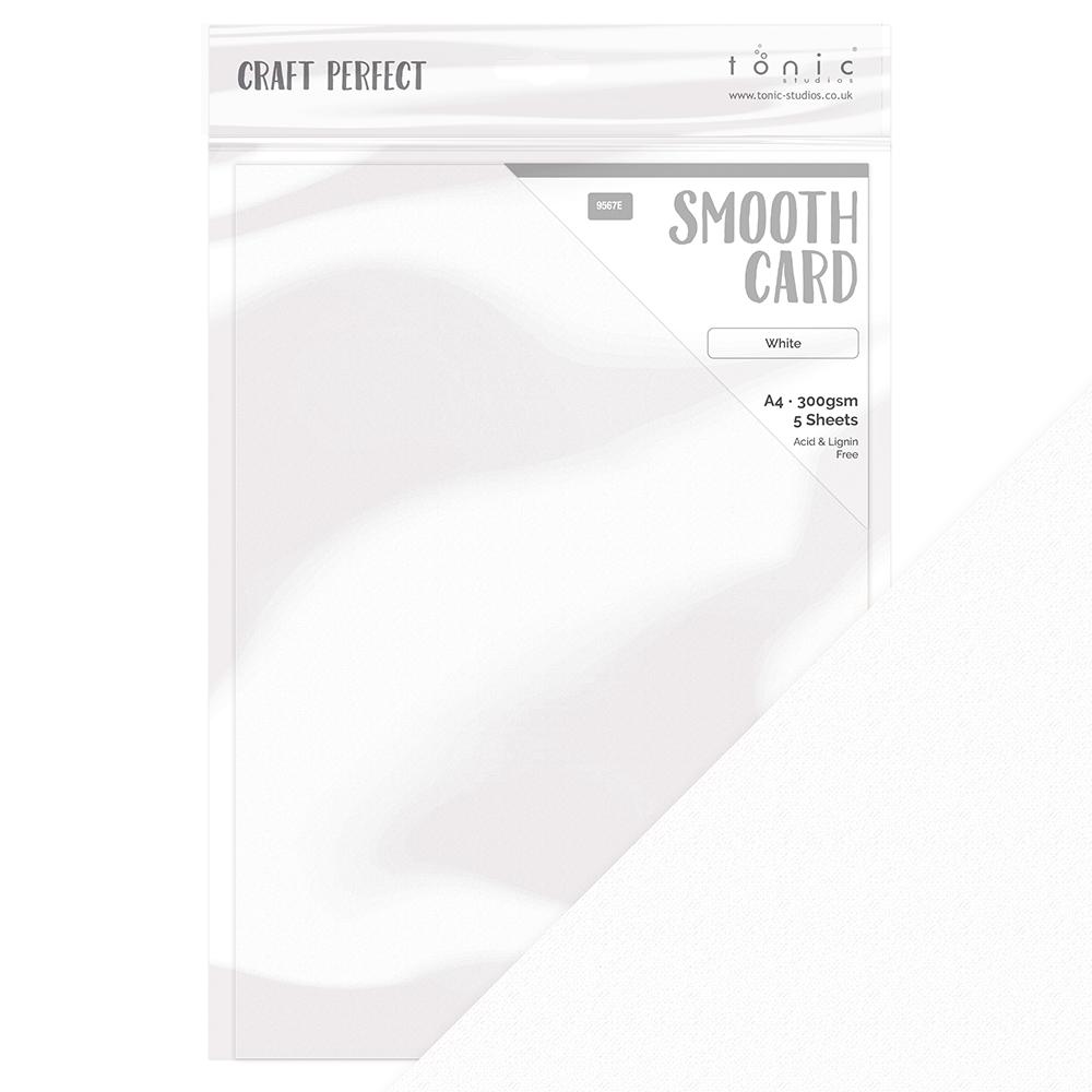 Craft Perfect Smooth Card Craft Perfect - Smooth Card - White - 300gsm - A4 (5/PK) - 9567E