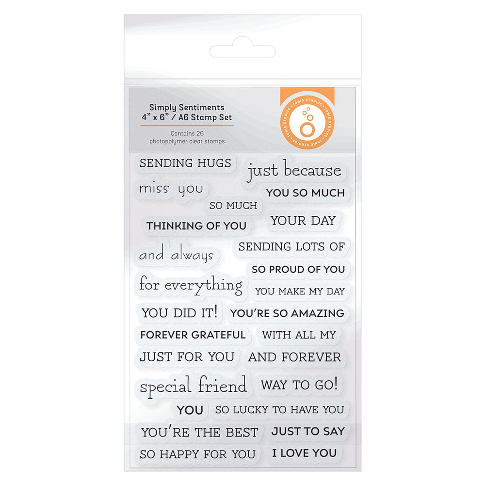 Tonic Studios Die Cutting Tonic Studios - Simply Sentiment Stamp Set - 5033E