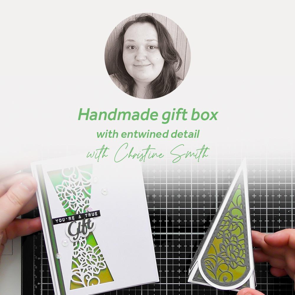 Handmade gift box with entwined detail from Christine Smith