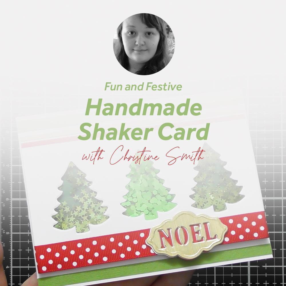 Fun and Festive hand made shaker card with Christine Smith