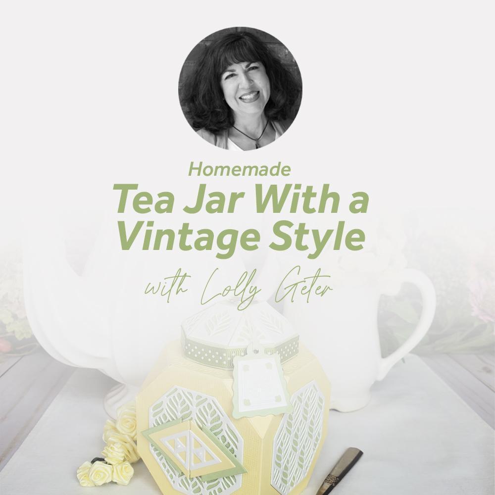 Hand made Tea Jar With a Vintage Style With Lolly Geter