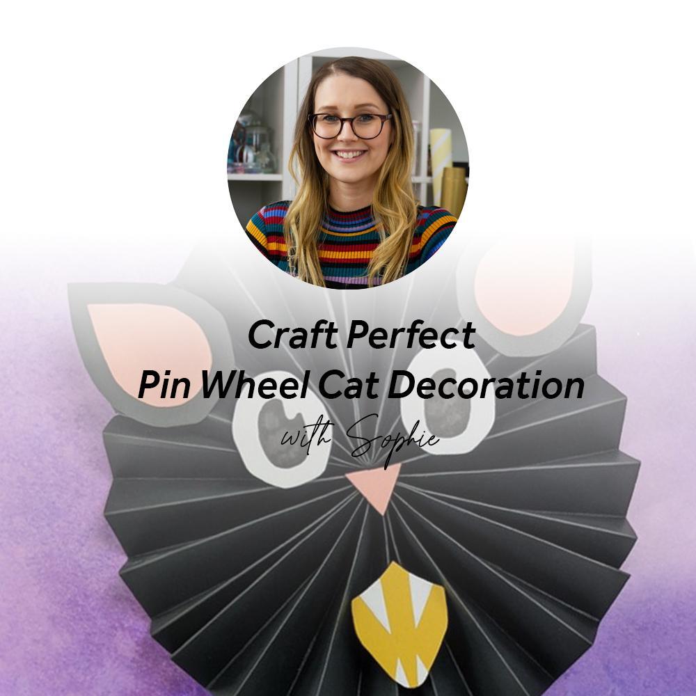 Craft Perfect Pin Wheel Cat Decoration