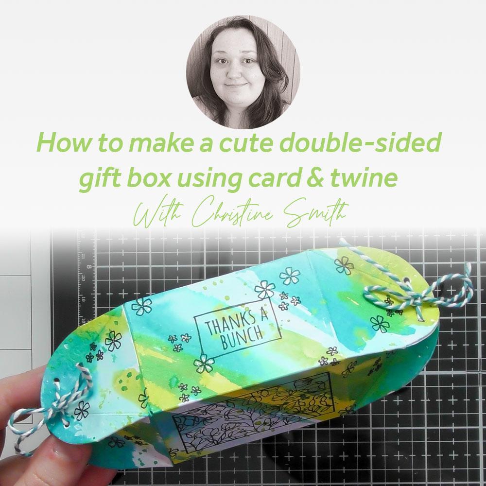 How to make a cute double-sided gift box using card & twine