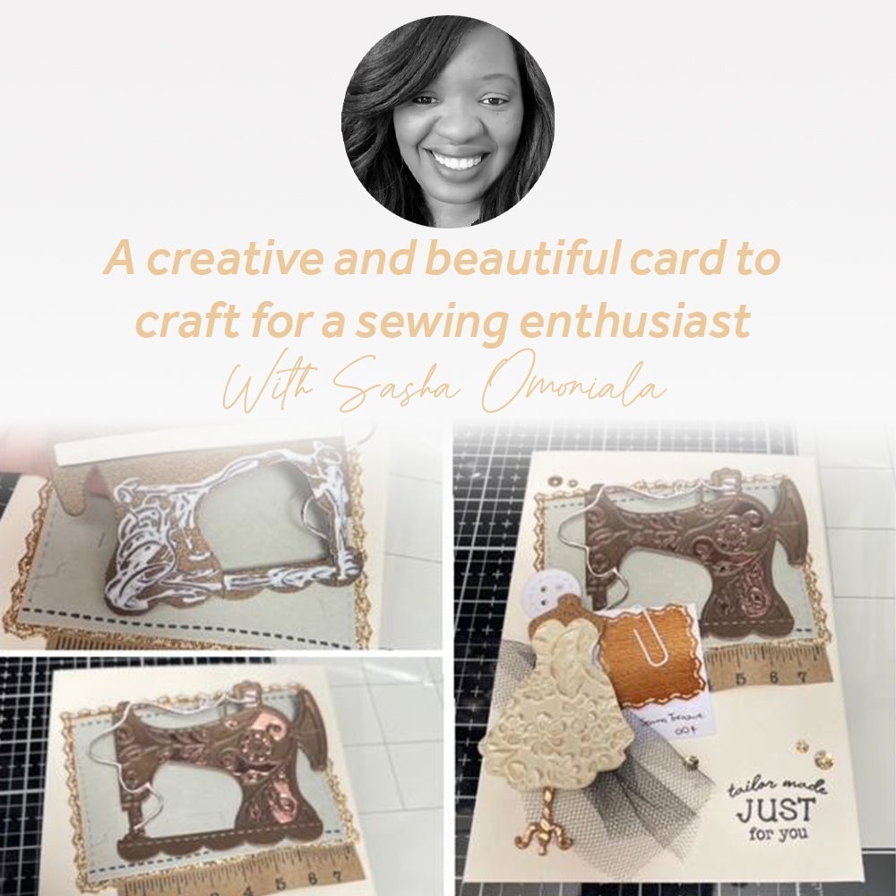 A creative and beautiful card to craft for a sewing enthusiast
