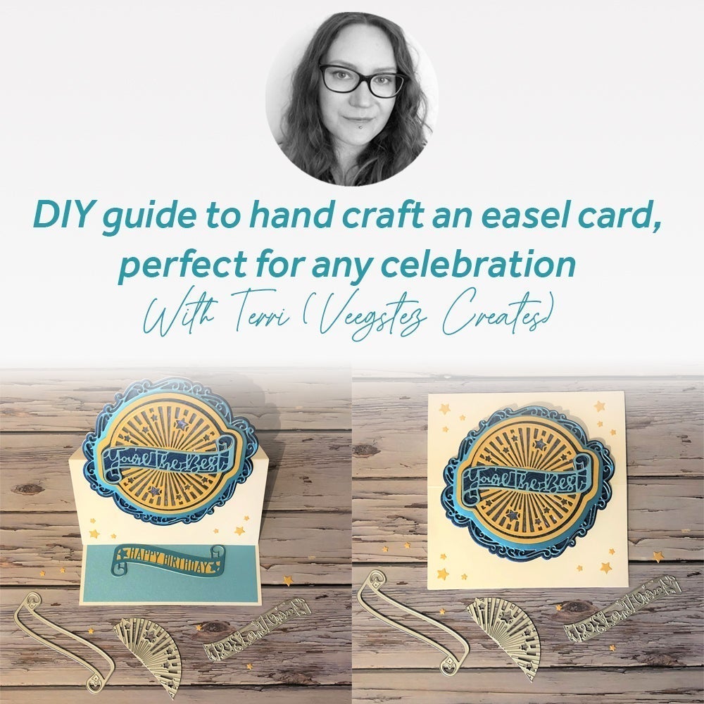 DIY guide to hand craft an easel card, perfect for any celebration