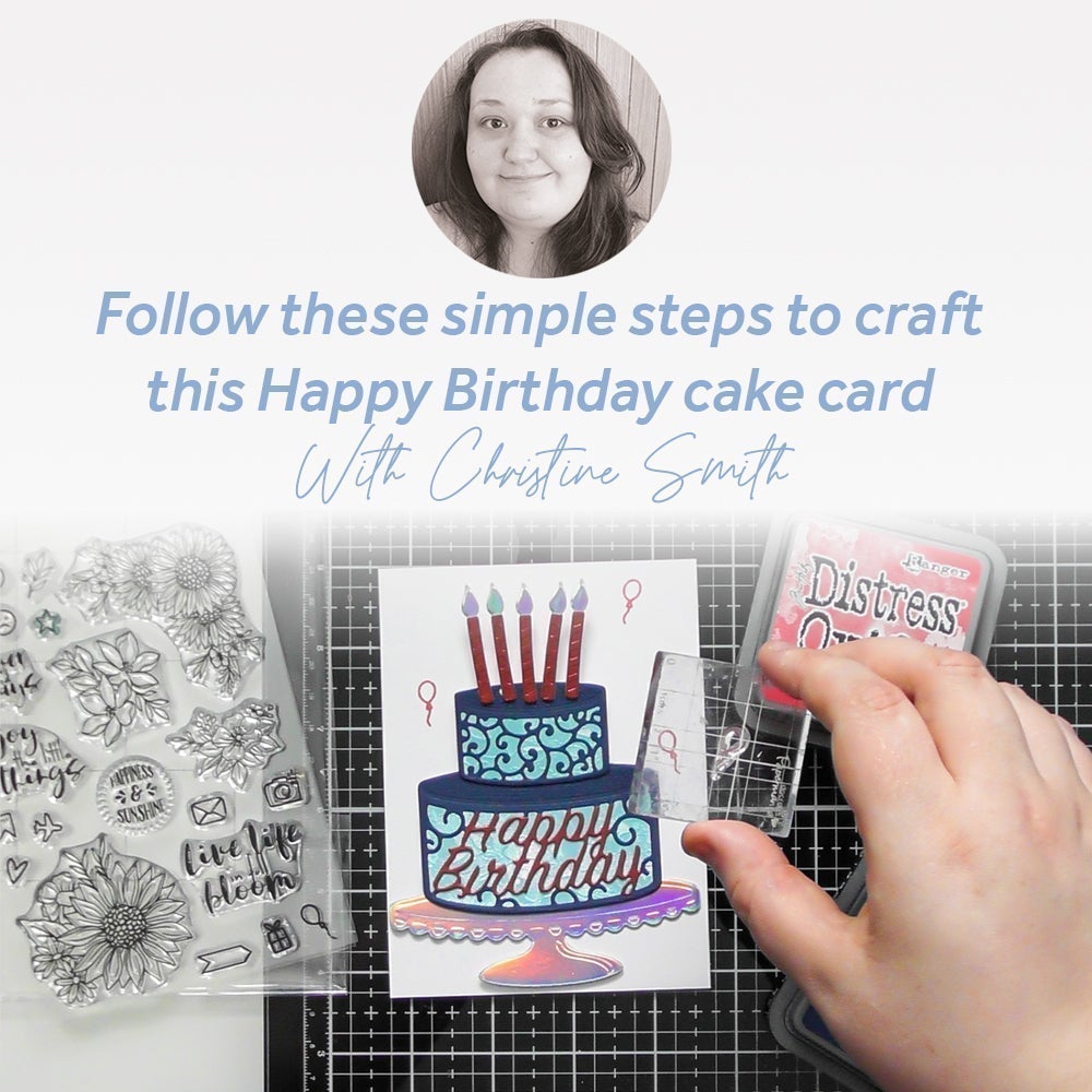 Follow these simple steps to craft this Happy Birthday cake card