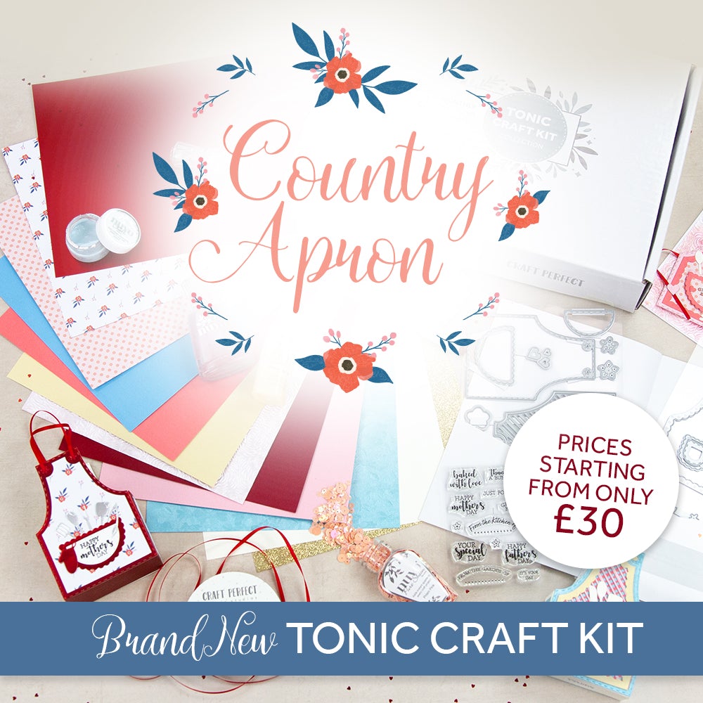 Exclusive Monthly Craft Kit Subscription filled with a variety of cardstock, embellishments, die sets and stamps 