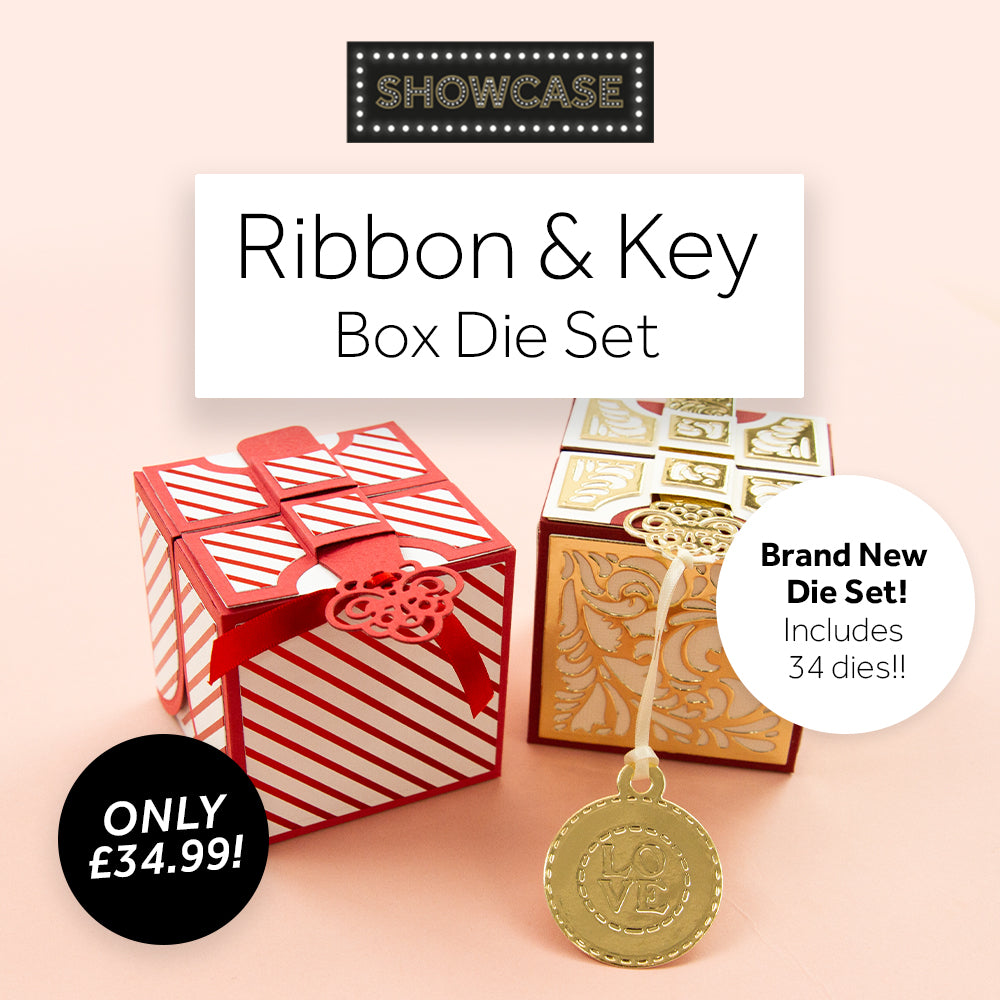 Ribbon and Key Gift Box Die Set - Showcase