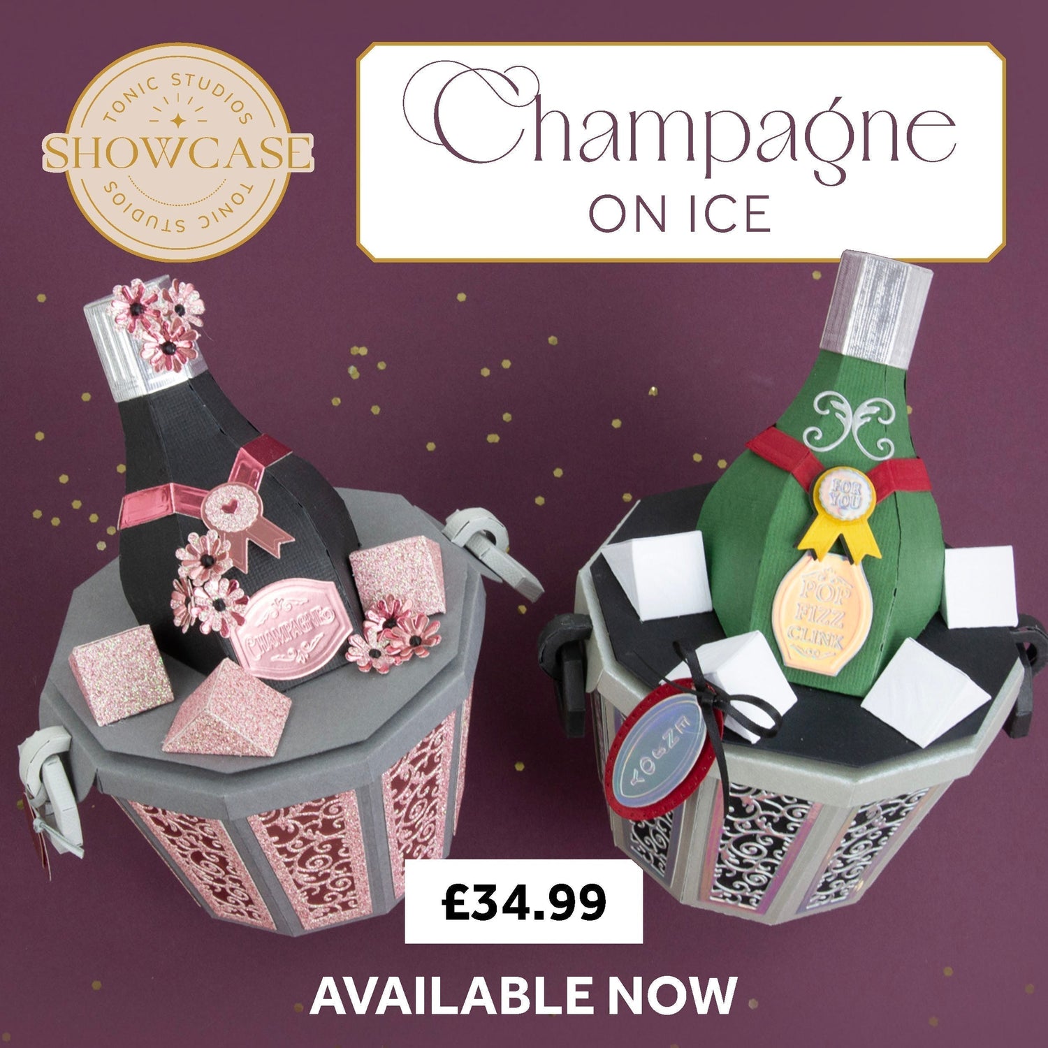 Champagne On Ice Gift Box Die Set - Showcase