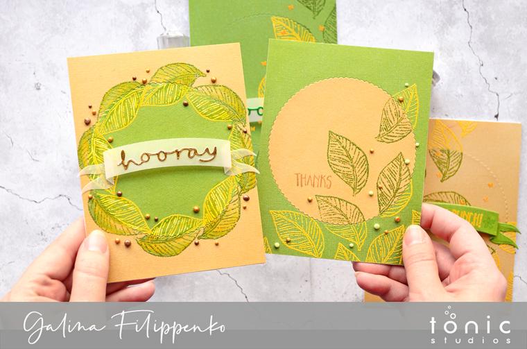 Easy Multicoloured Embossing Card Making Tutorial with Galina Filippenko