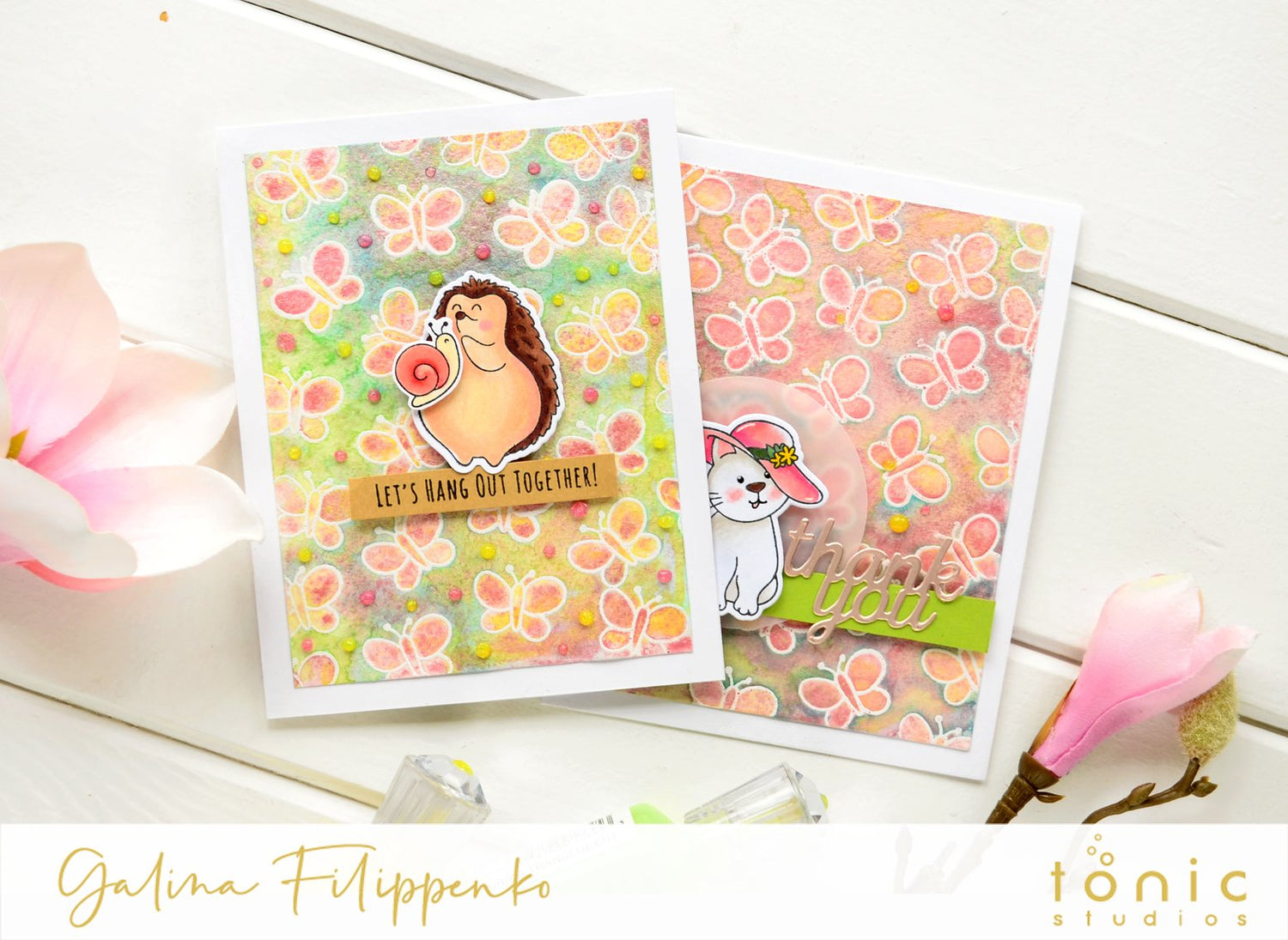 Embossing Resist Tutorial with Tonic Studios Adorables Stamp Collection – Galina Filippenko
