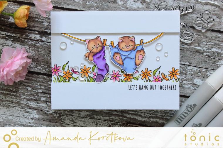 Kirby and Lulu’s Wash Day Window Card Tutorial – Amanda Korotkova – Little Crafty Pill