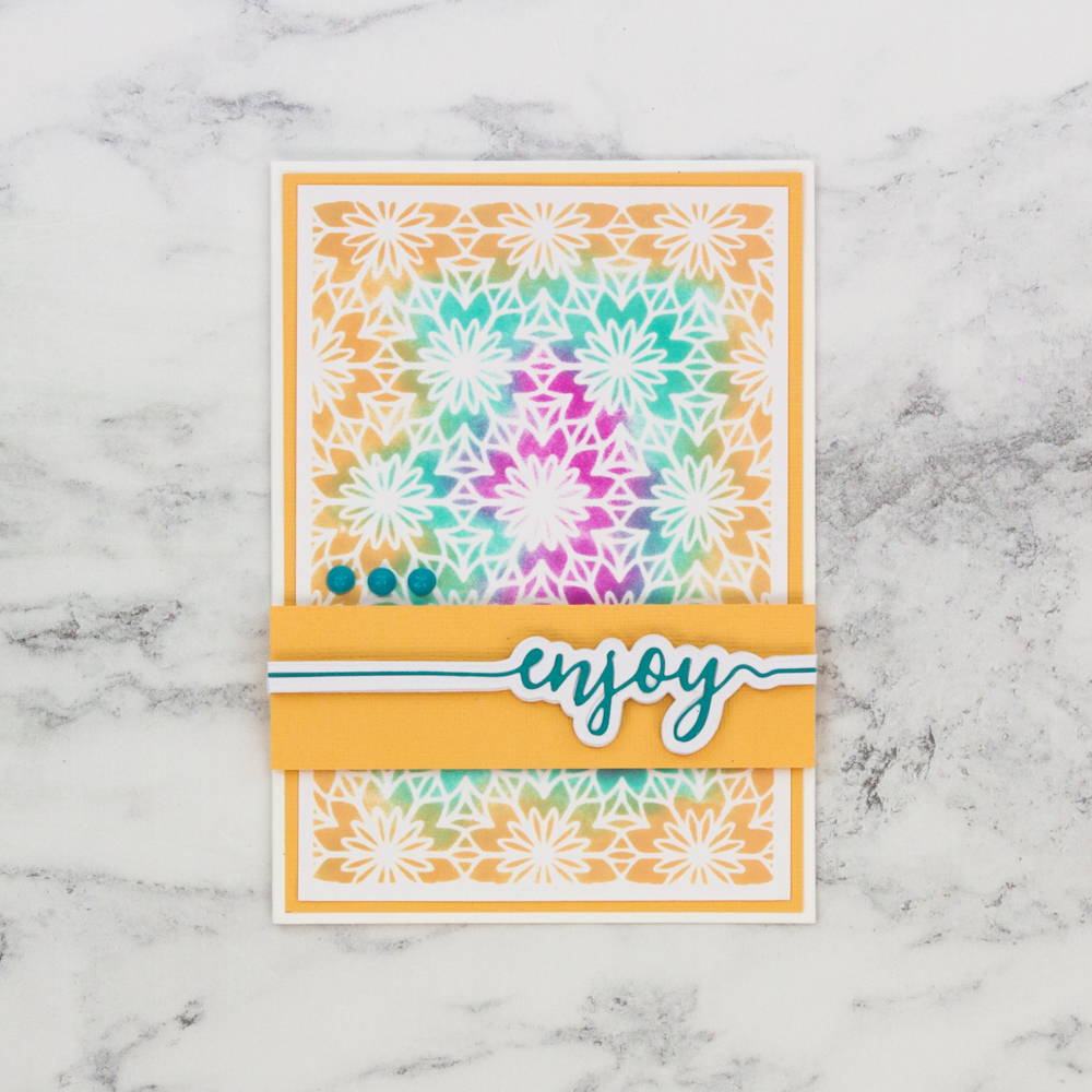 Enjoy Dream in Colour Ink Blended Card by Dawny Phillips